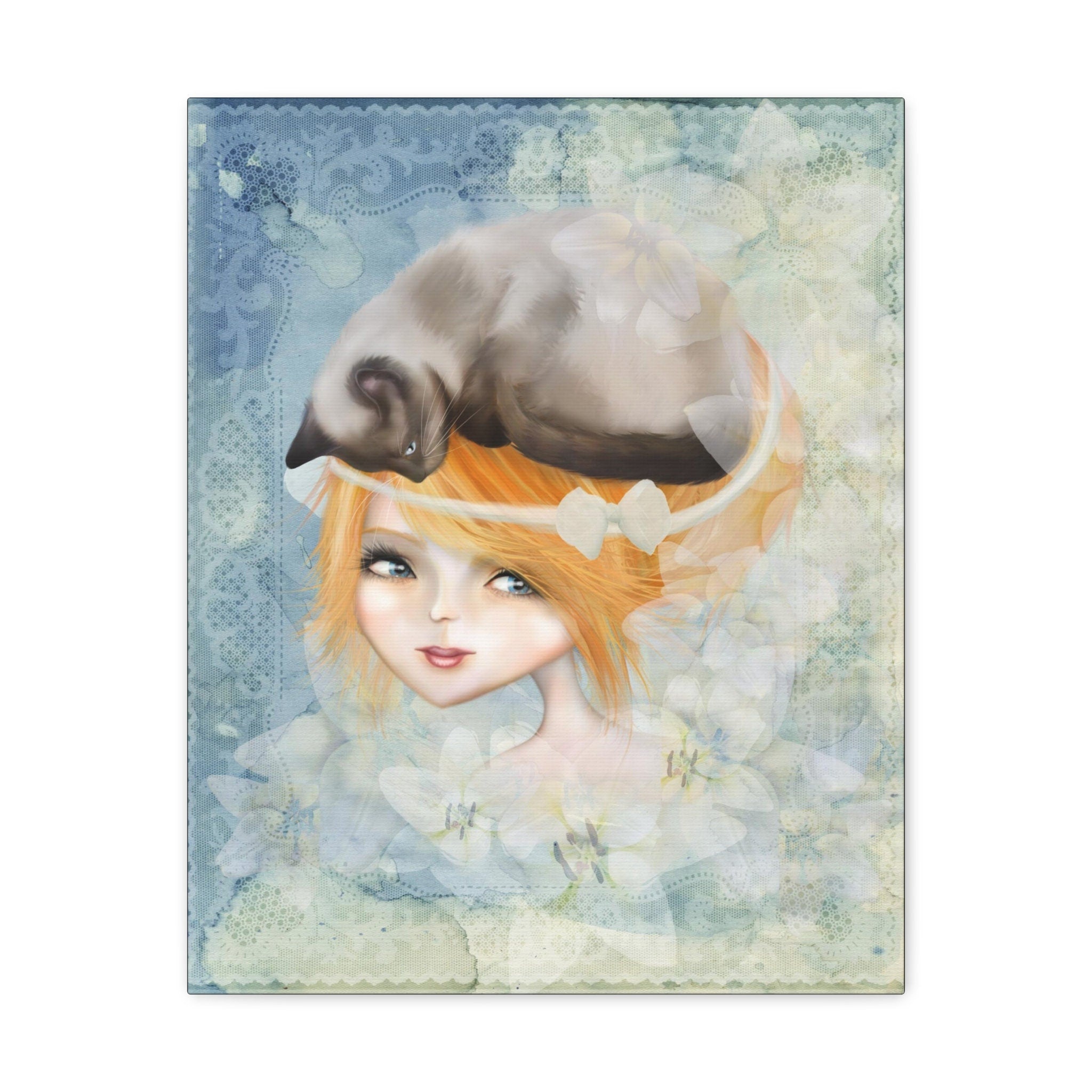 Mr. Minkerton and I in Blue · Canvas Print