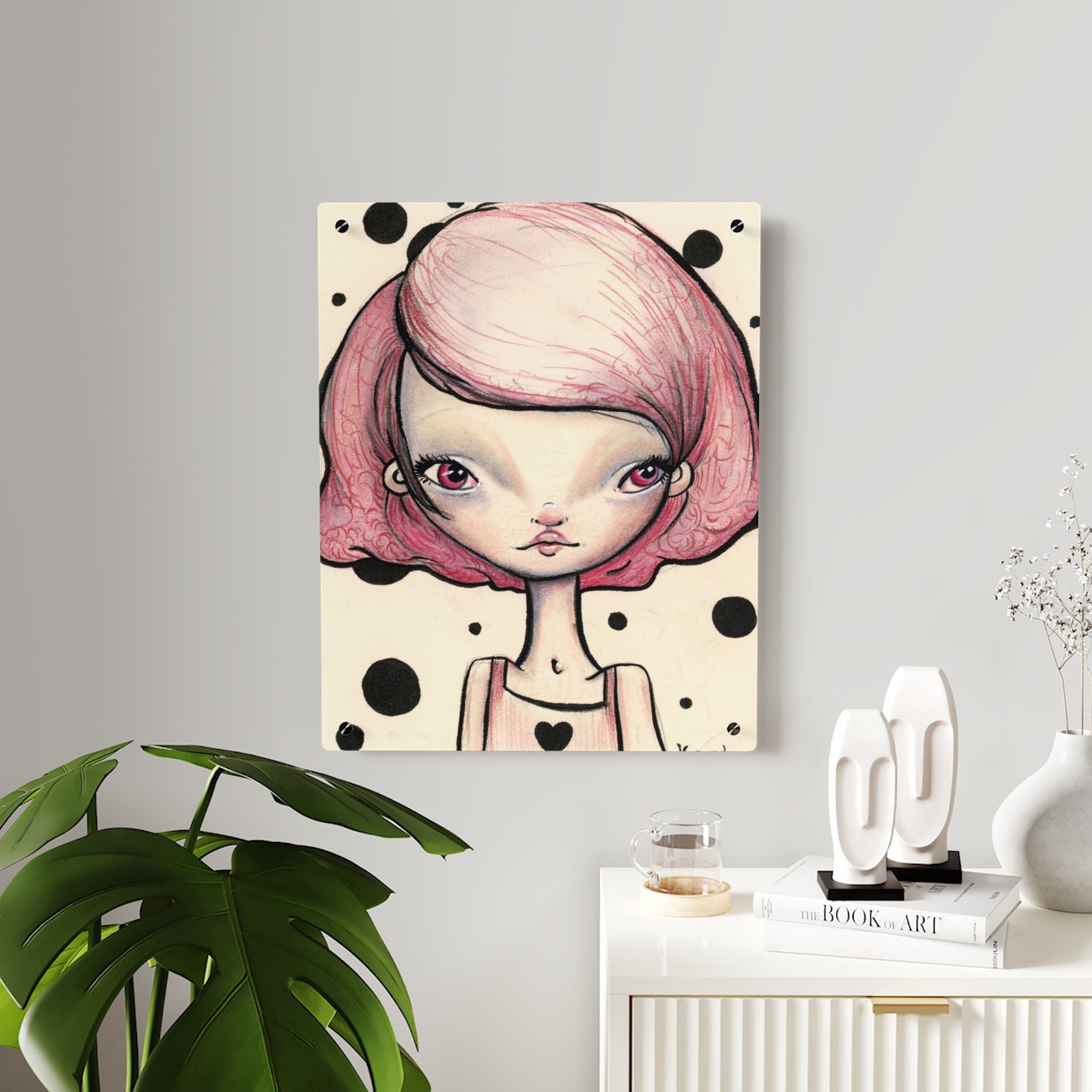 Pink Girl Acrylic Wall Art Panel · Acrylic Print