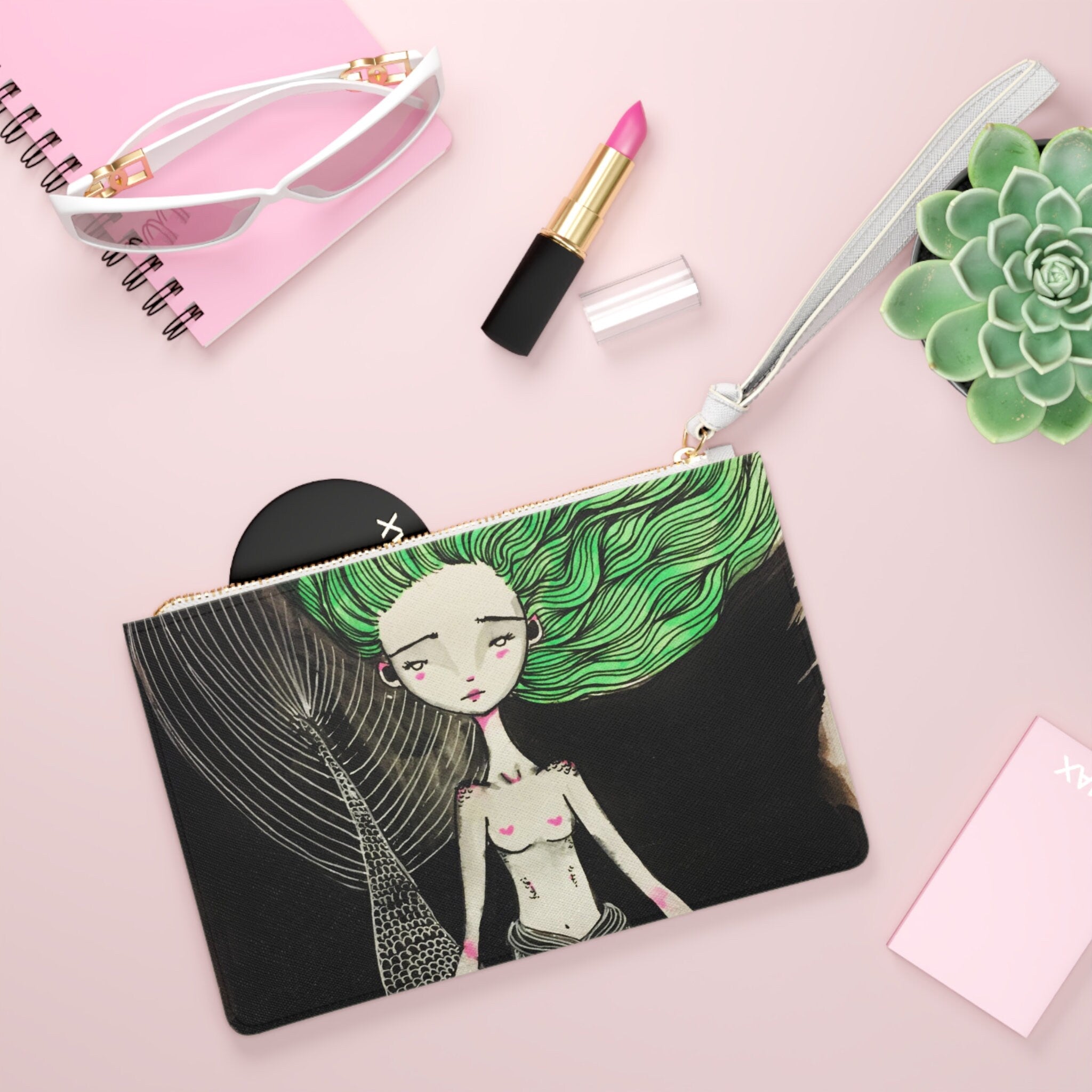 LIttle Green Mermaid · Clutch Bag