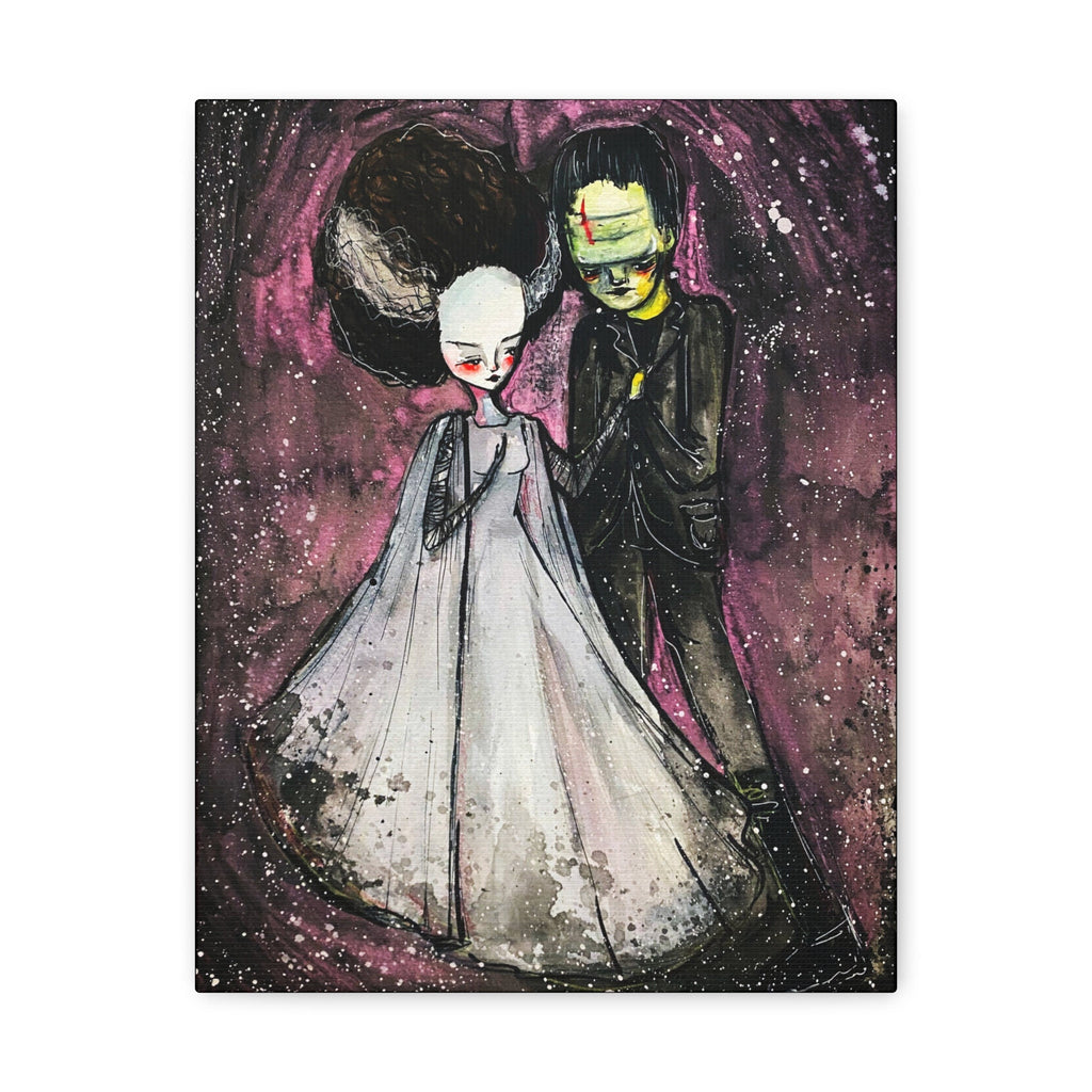 The Monster and His Bride · Canvas Print