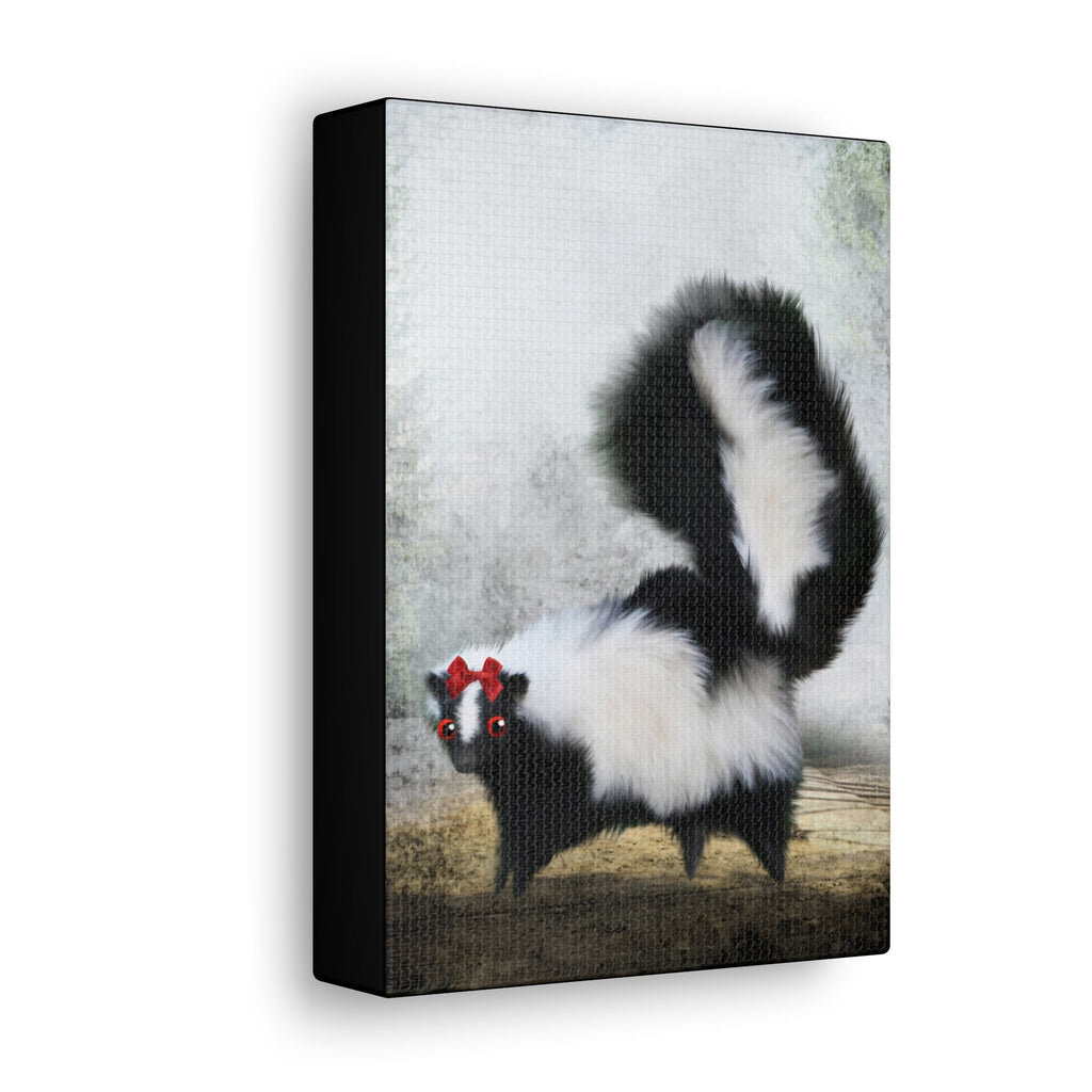 Ms. Skunk on her Own · Canvas Print
