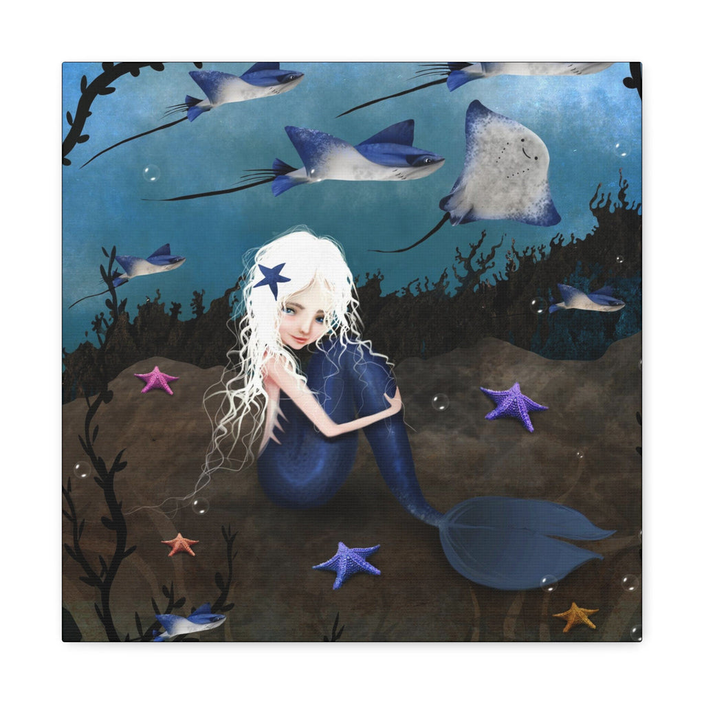 Mermaid in Blue · Canvas Print
