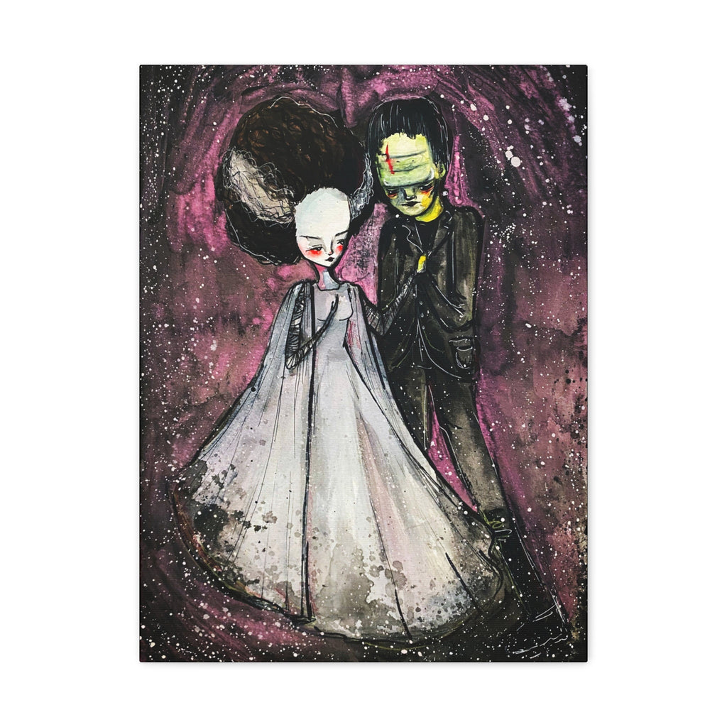 The Monster and His Bride · Canvas Print