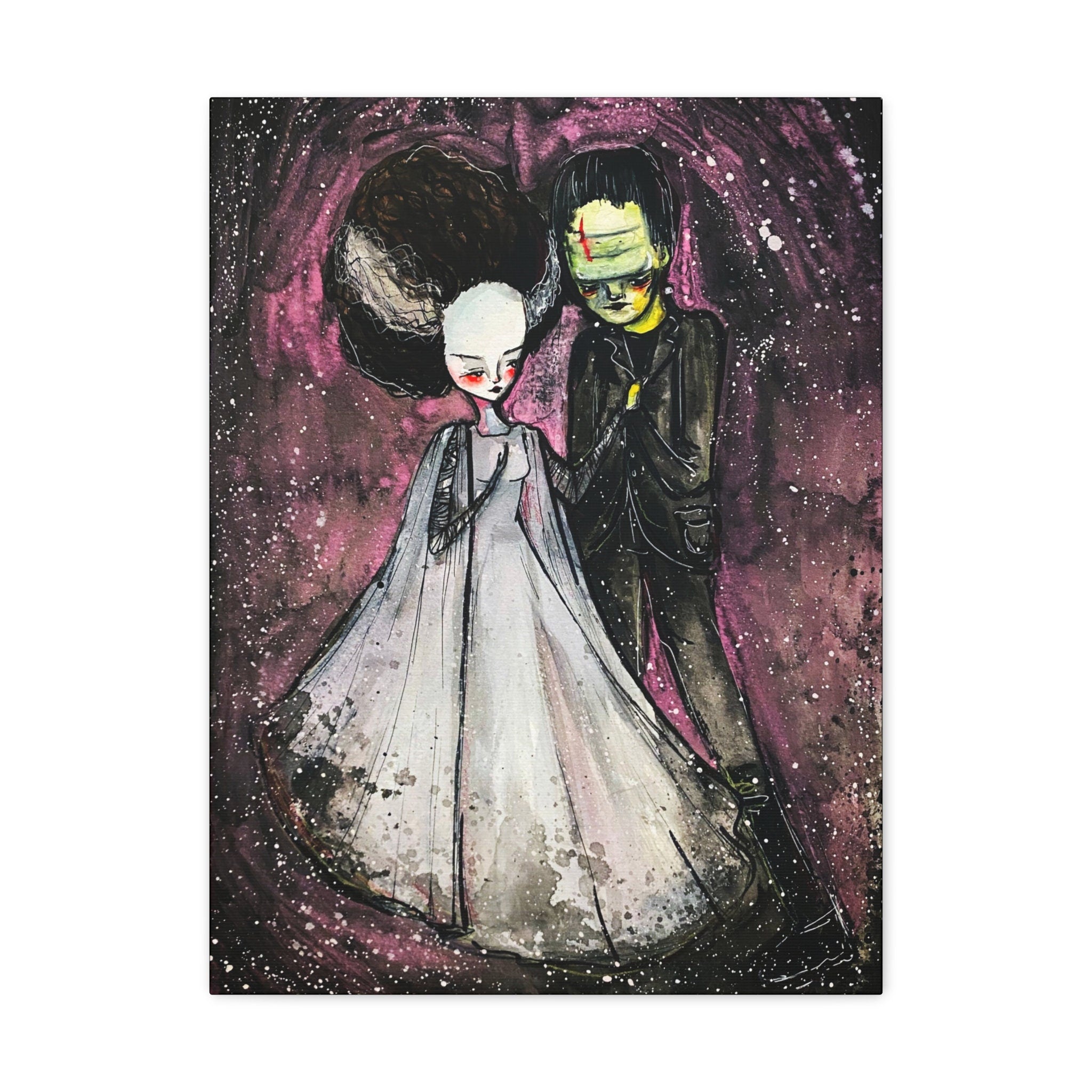 The Monster and His Bride · Canvas Print