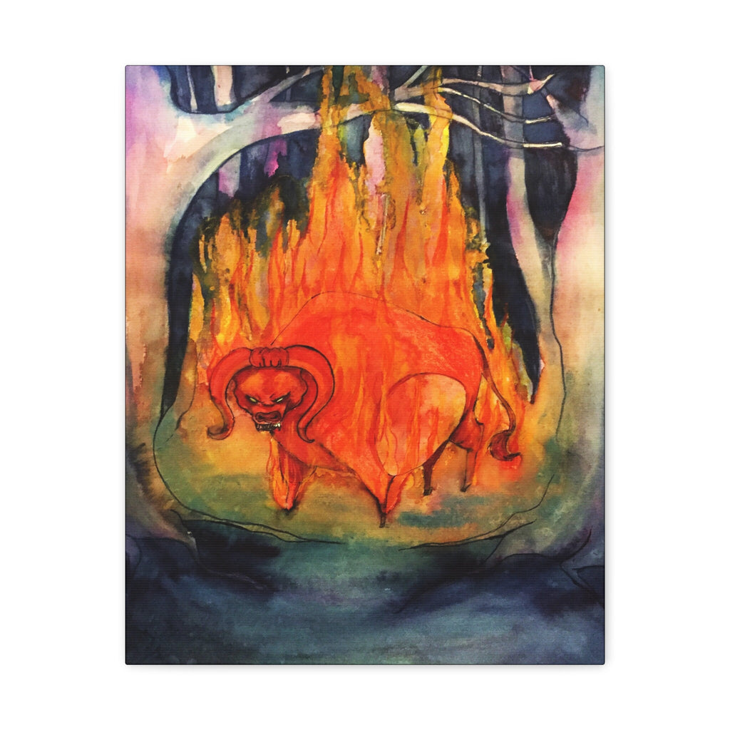 The Red Bull · Canvas Print
