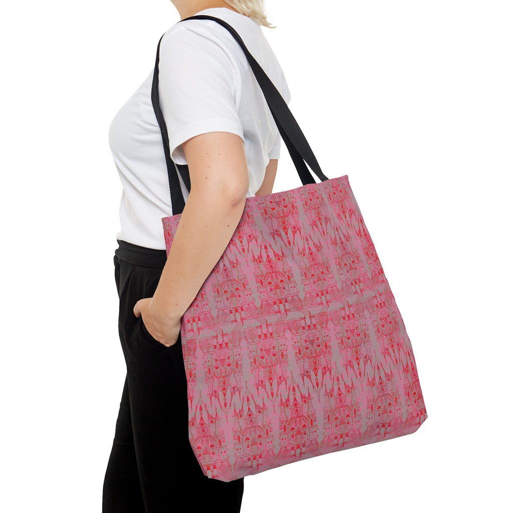 Cinderella Castle in Pink and Red · Tote Bag