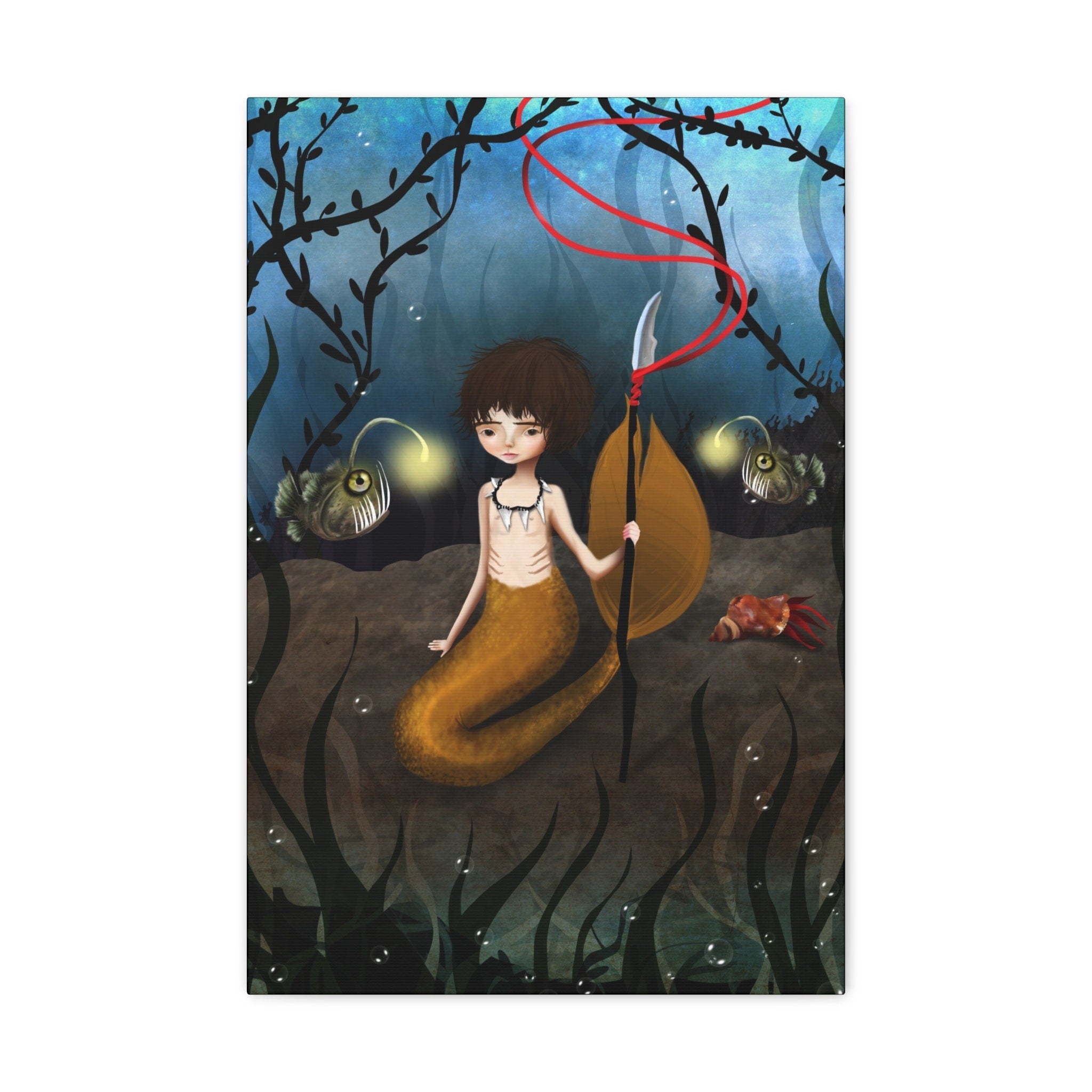 Yellow Merboy · Canvas Print