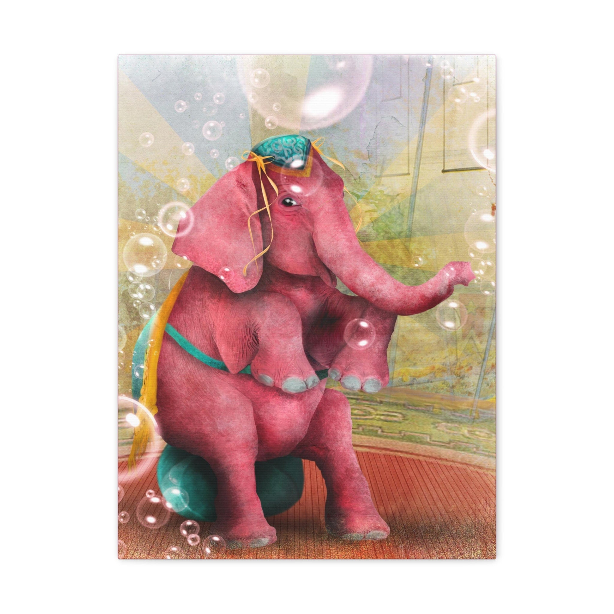Lady Beatriz the Pink Elephant · Canvas Print