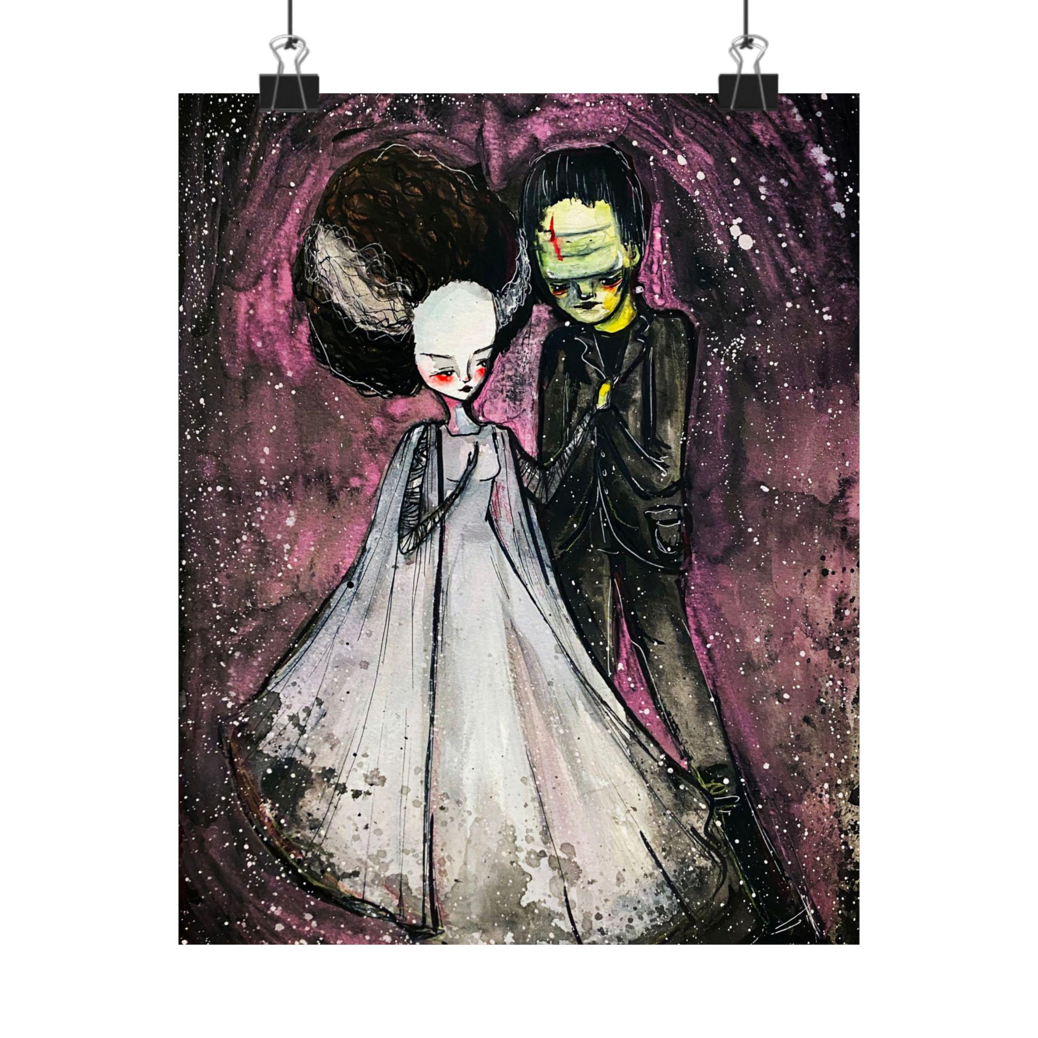 The Monster and his Bride · Poster Print