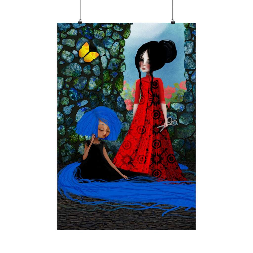 Rapunzel and the Witch · Poster Print