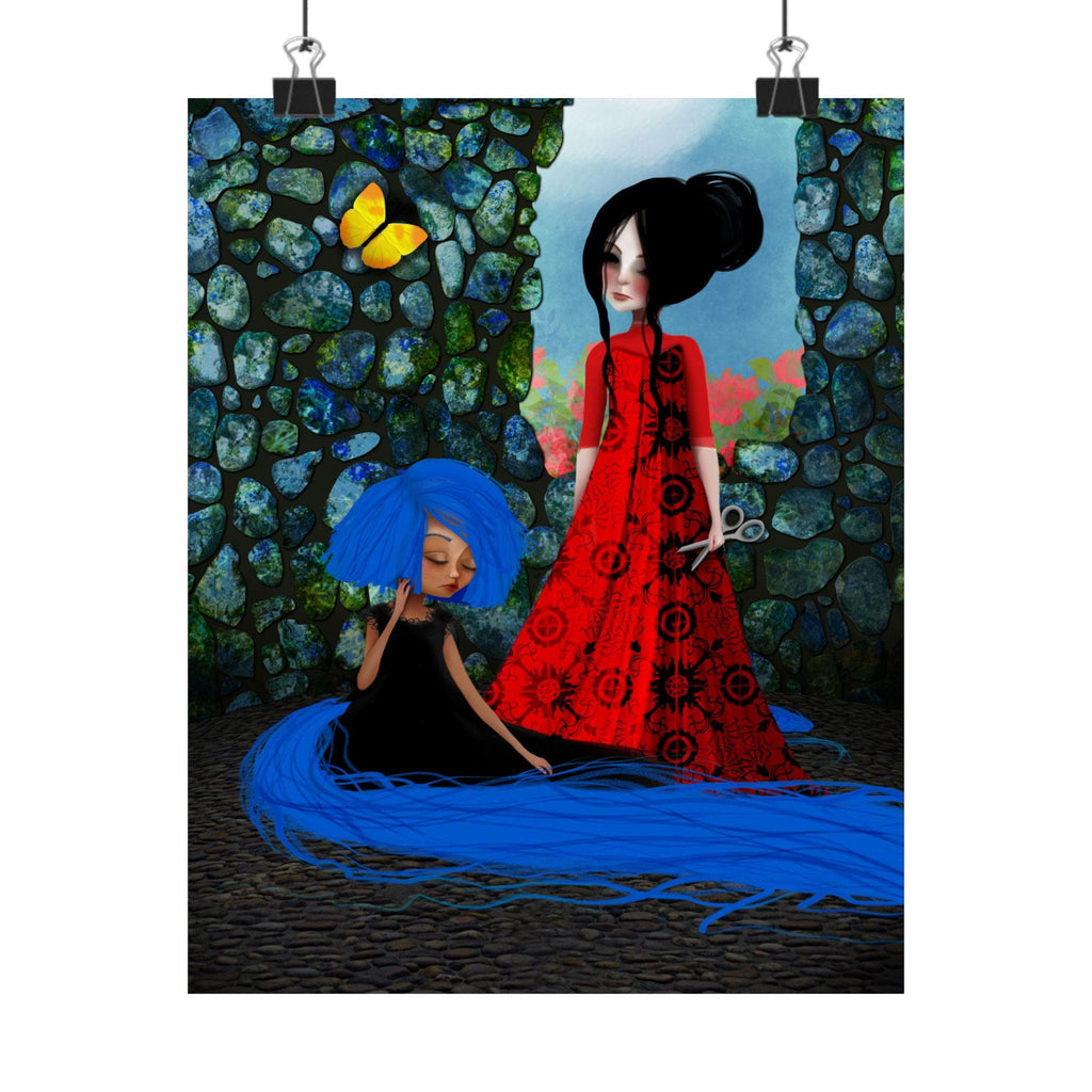 Rapunzel and the Witch · Poster Print