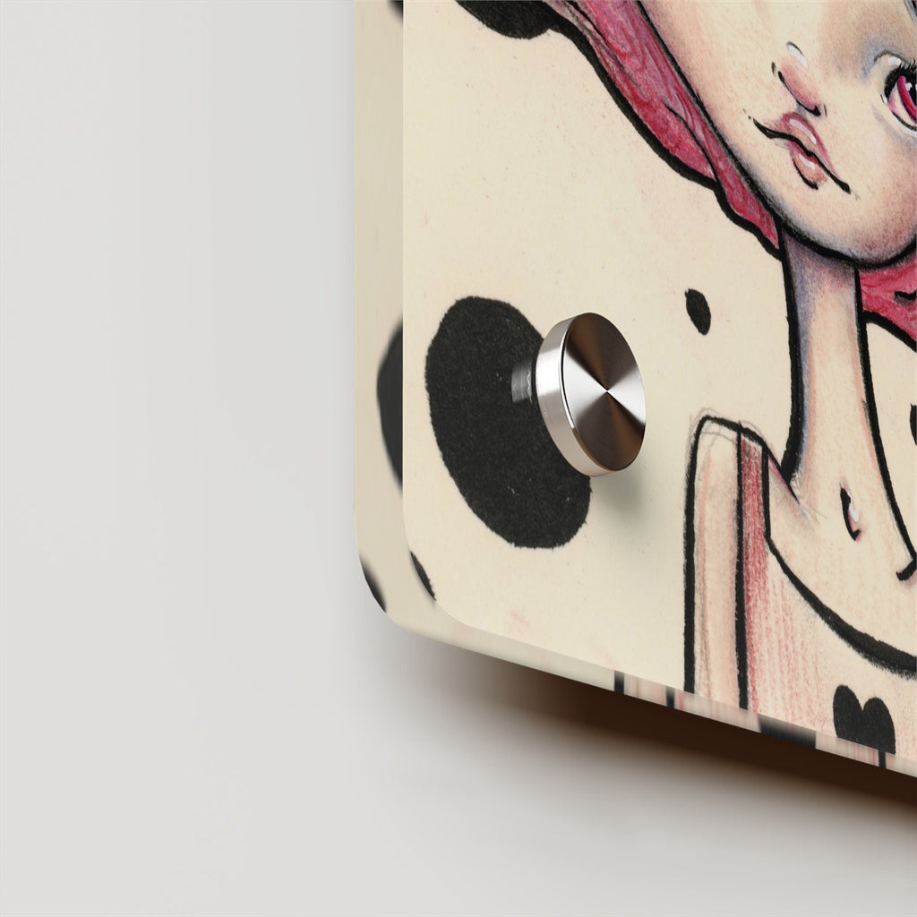 Pink Girl Acrylic Wall Art Panel · Acrylic Print