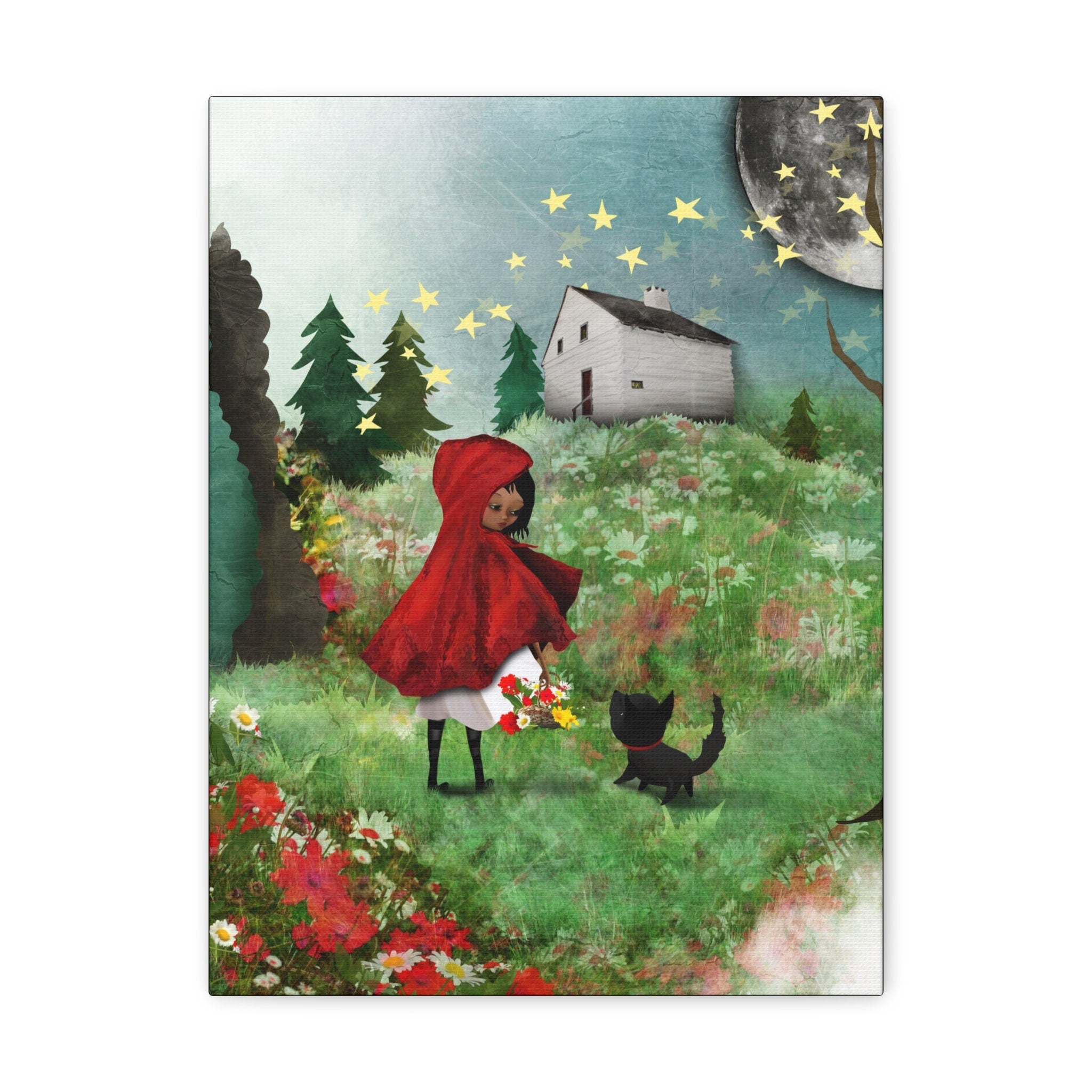 Little Red Riding Hood and the Wolf · Canvas Print