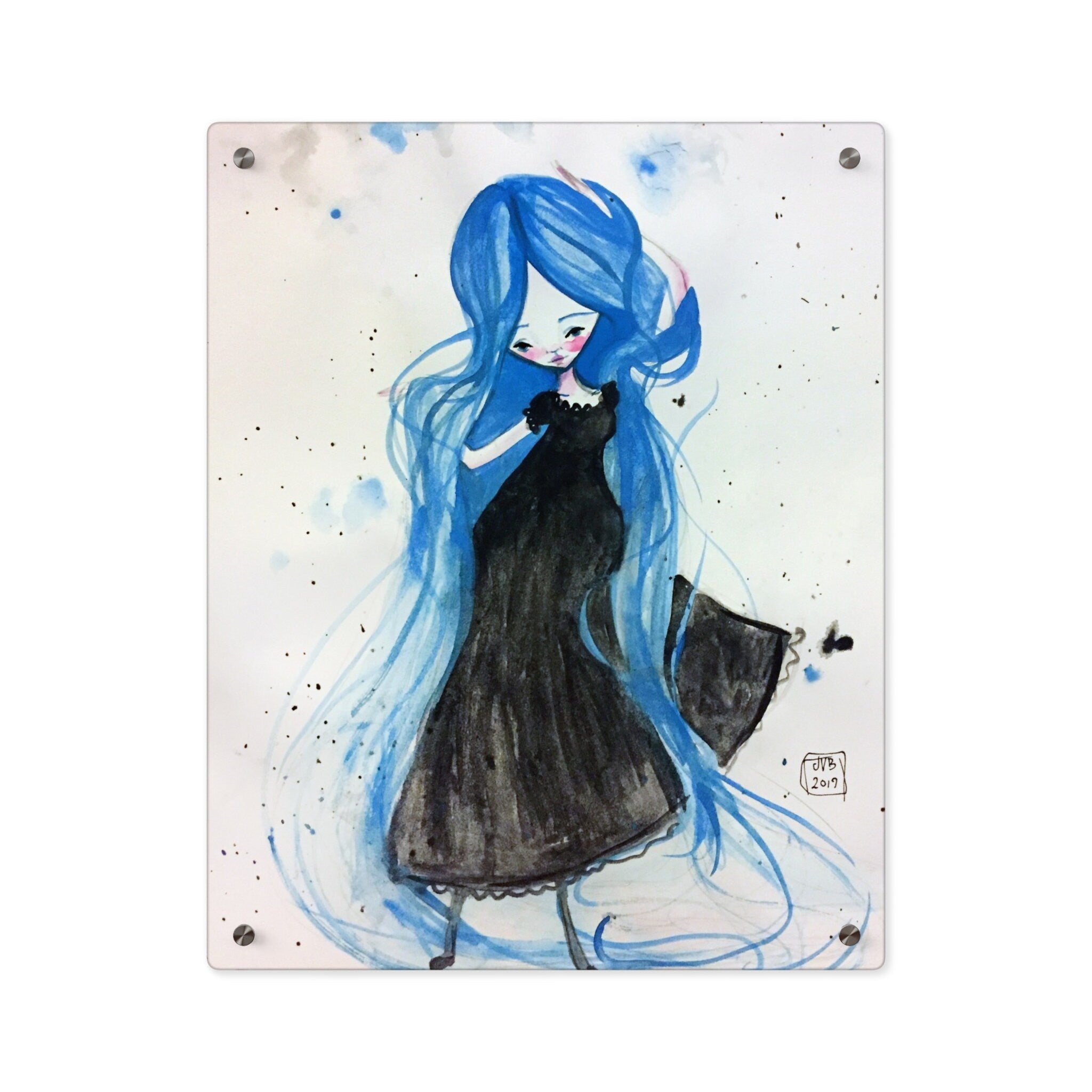 Rapunzel in Blue Acrylic Wall Art Panel · Acrylic Print