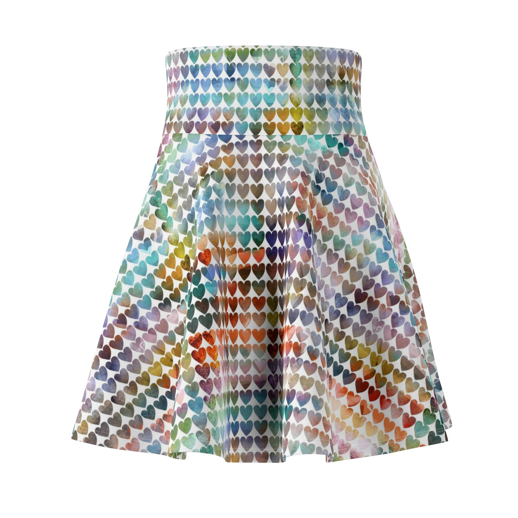 Rainbow Hearts Women's Skater Skirt · Apparel