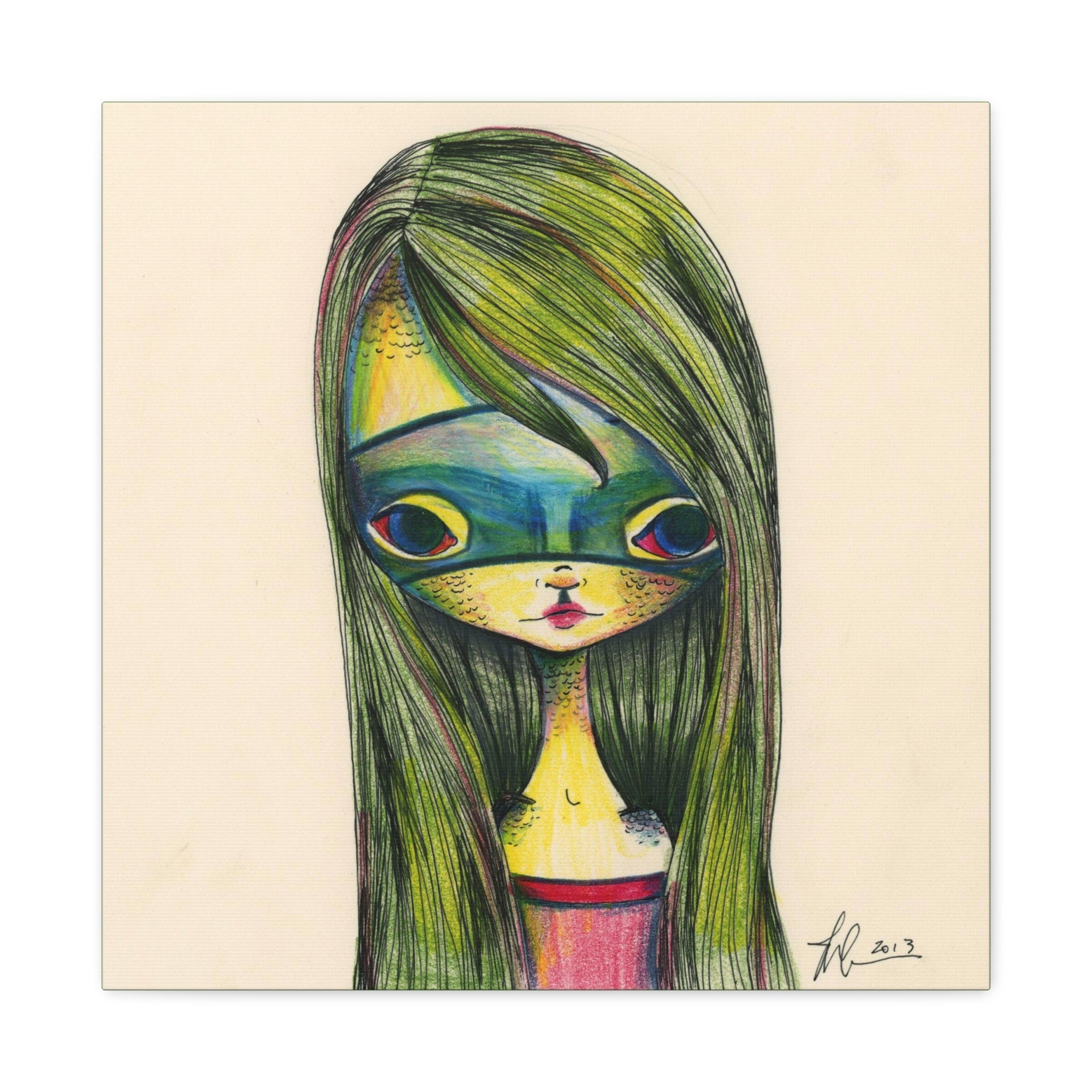 Green Girl · Canvas Print