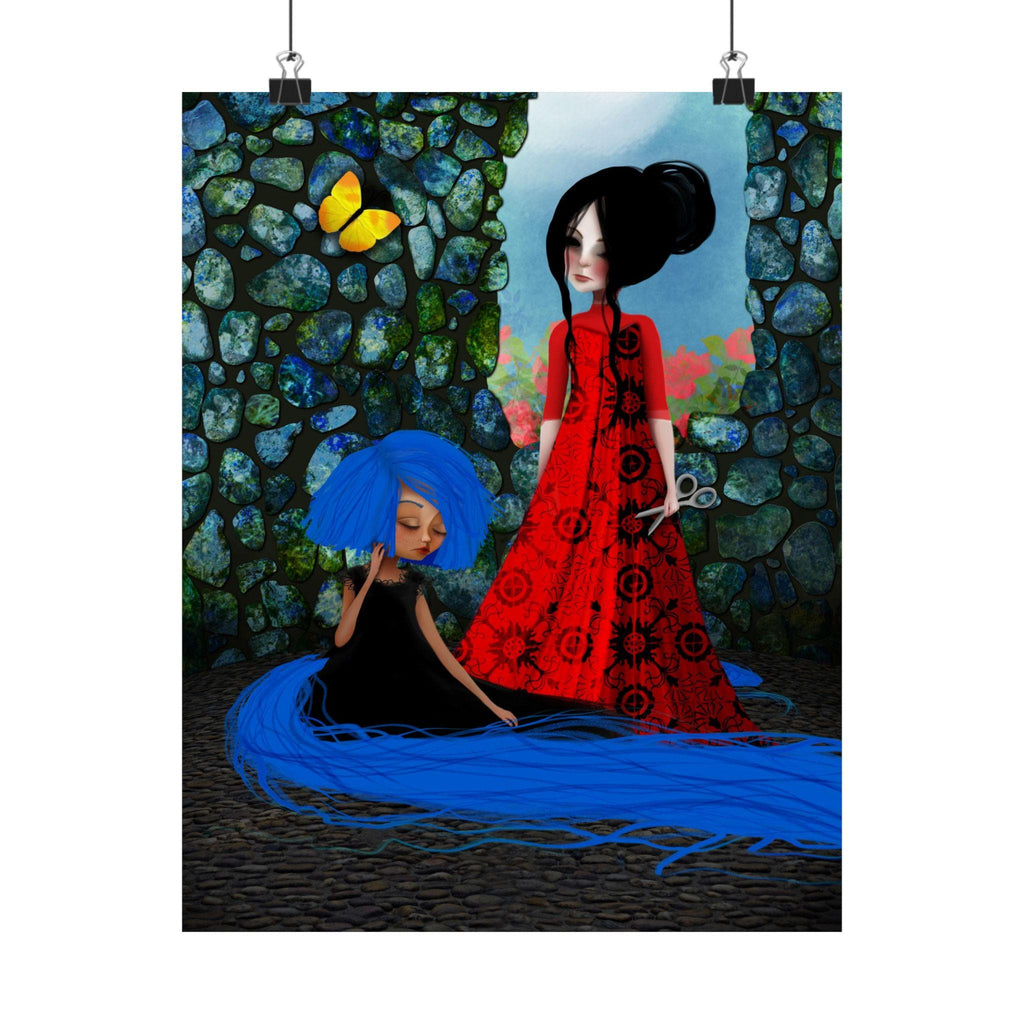 Rapunzel and the Witch · Poster Print