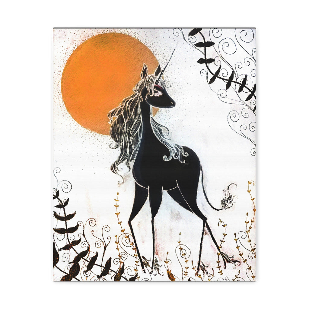 The Last Unicorn Inverted · Canvas Print