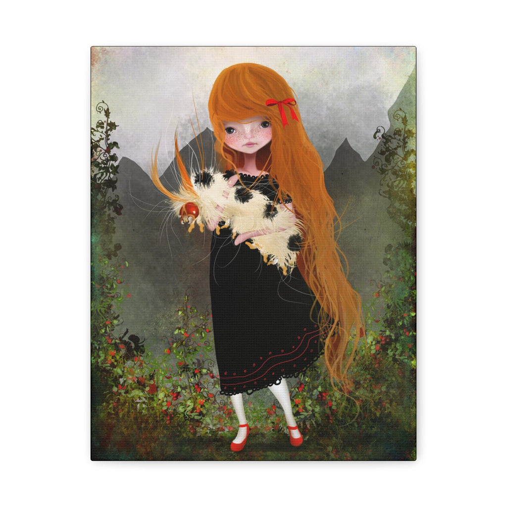 Little Arabella Miller and her Caterpillar · Canvas Print