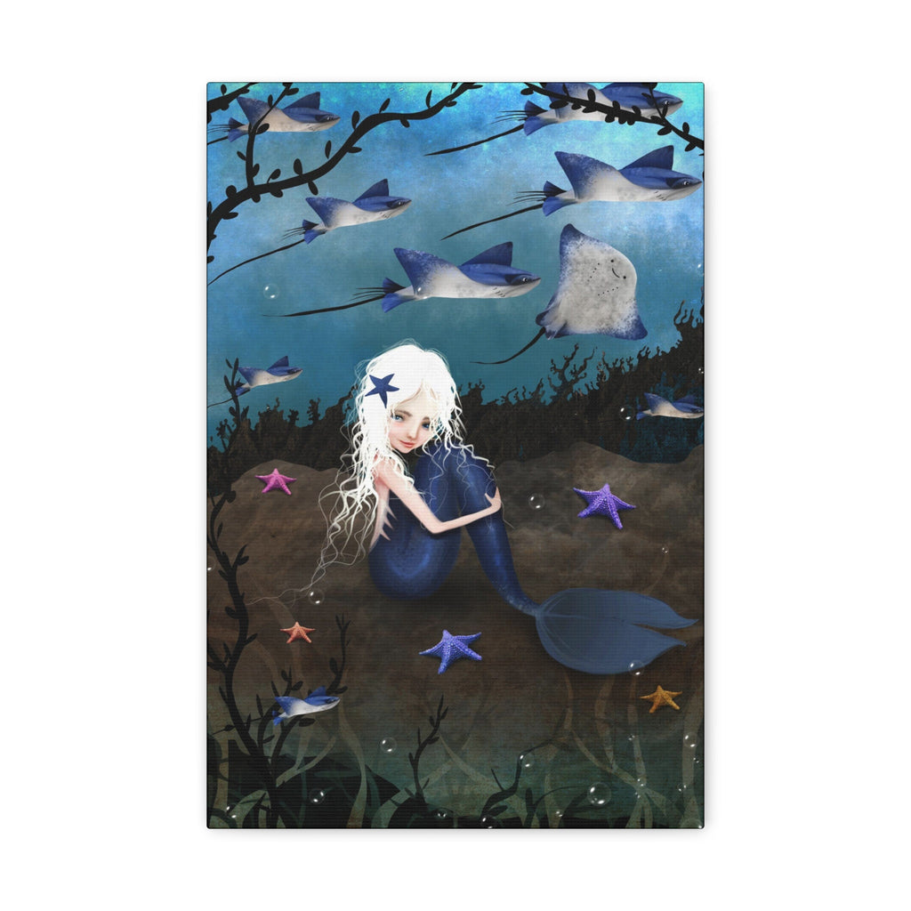 Mermaid in Blue · Canvas Print