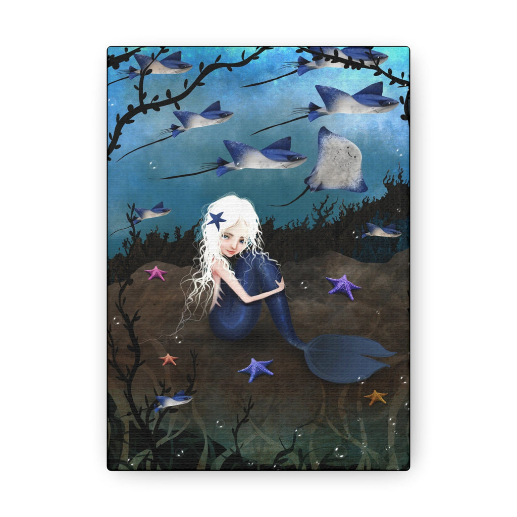 Mermaid in Blue · Canvas Print