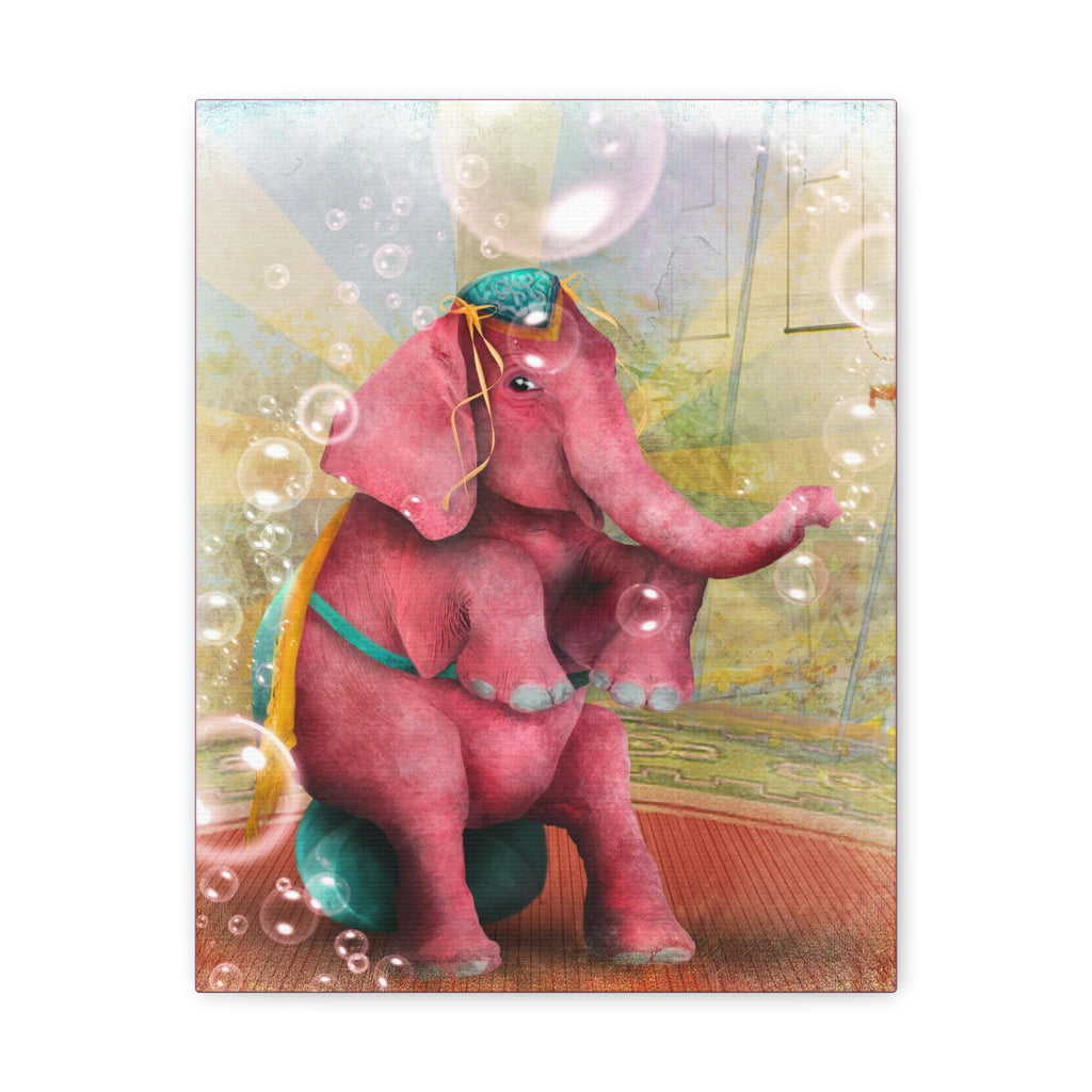 Lady Beatriz the Pink Elephant · Canvas Print