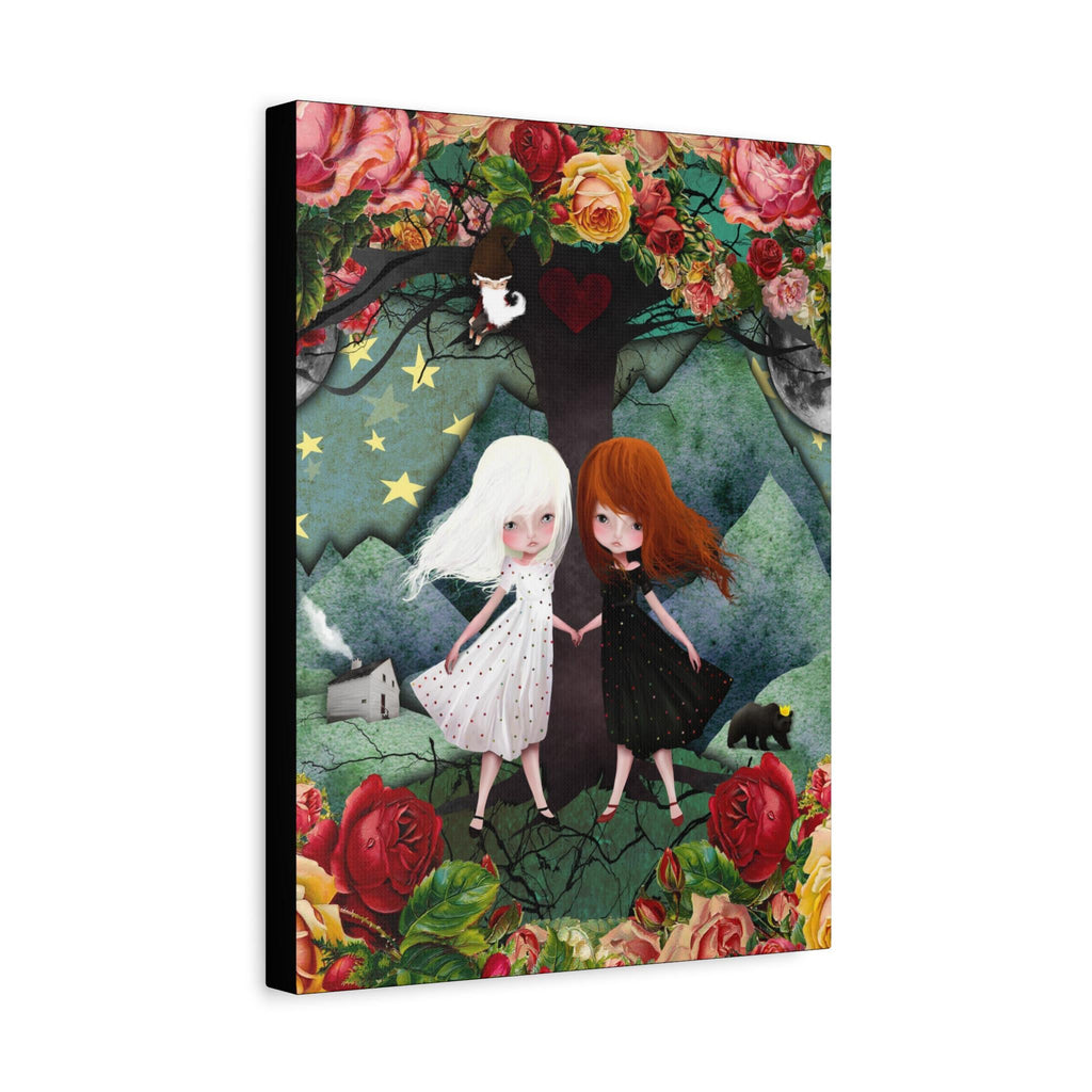Snow White and Rose Red · Canvas Print