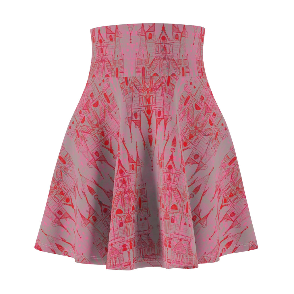 Cinderellas Castle in Neon Pink Women's Skater Skirt · Apparel