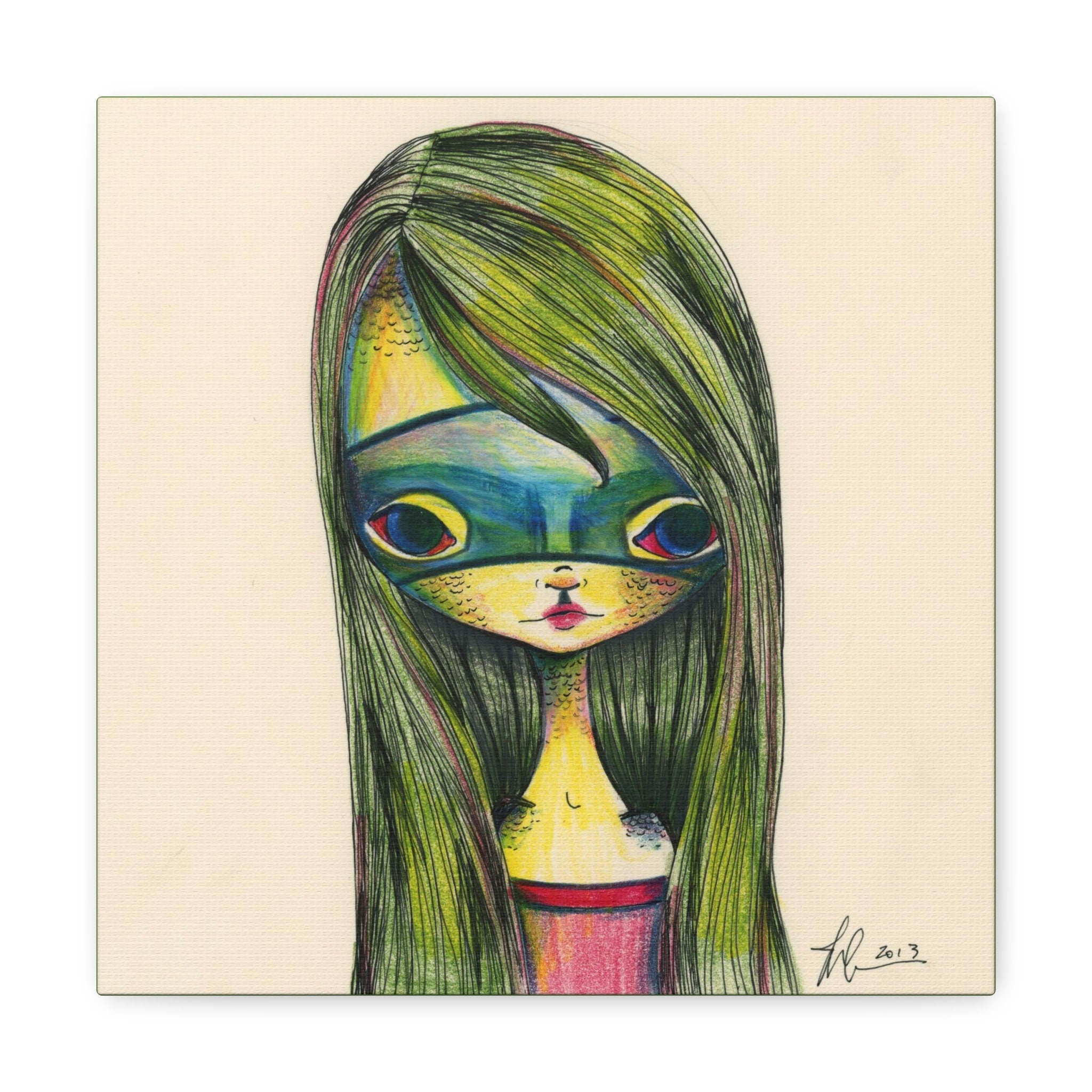 Green Girl · Canvas Print