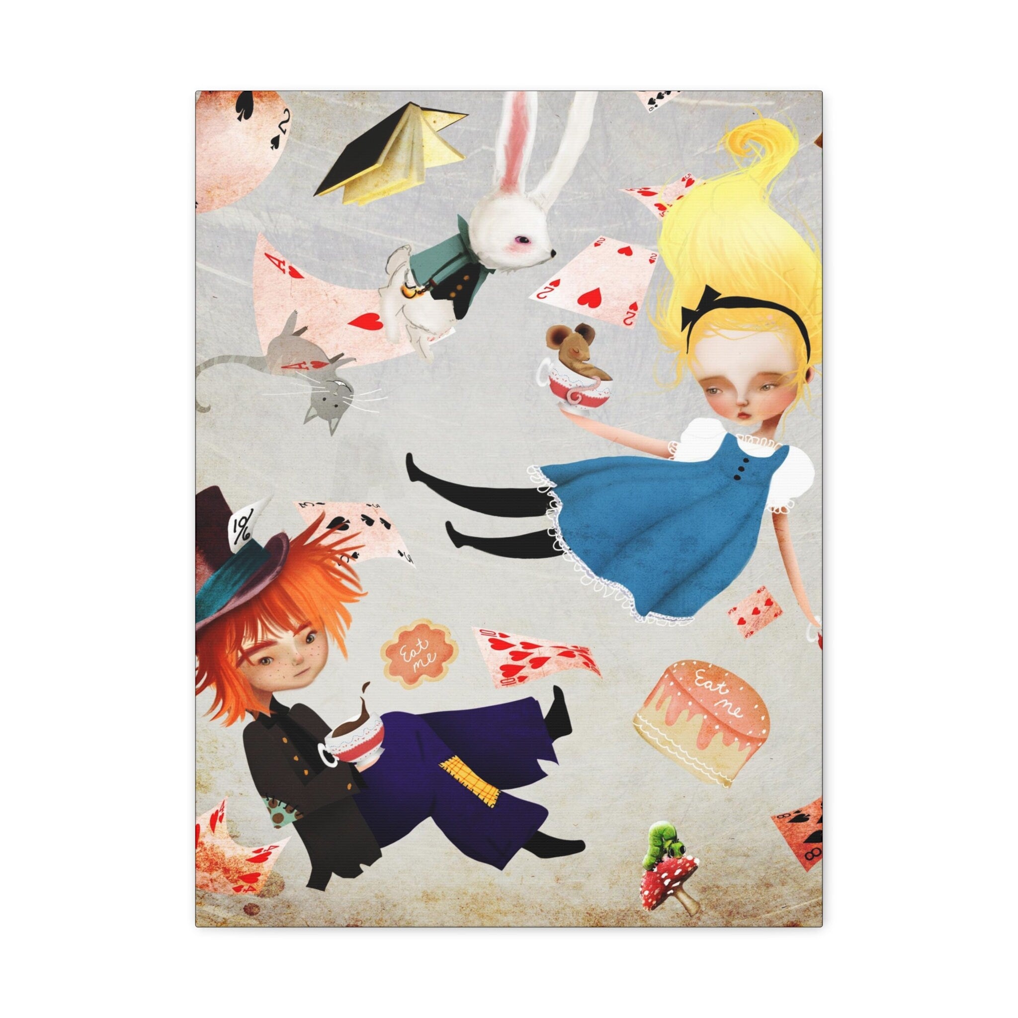 Alice and the Caterpillar · Canvas Print