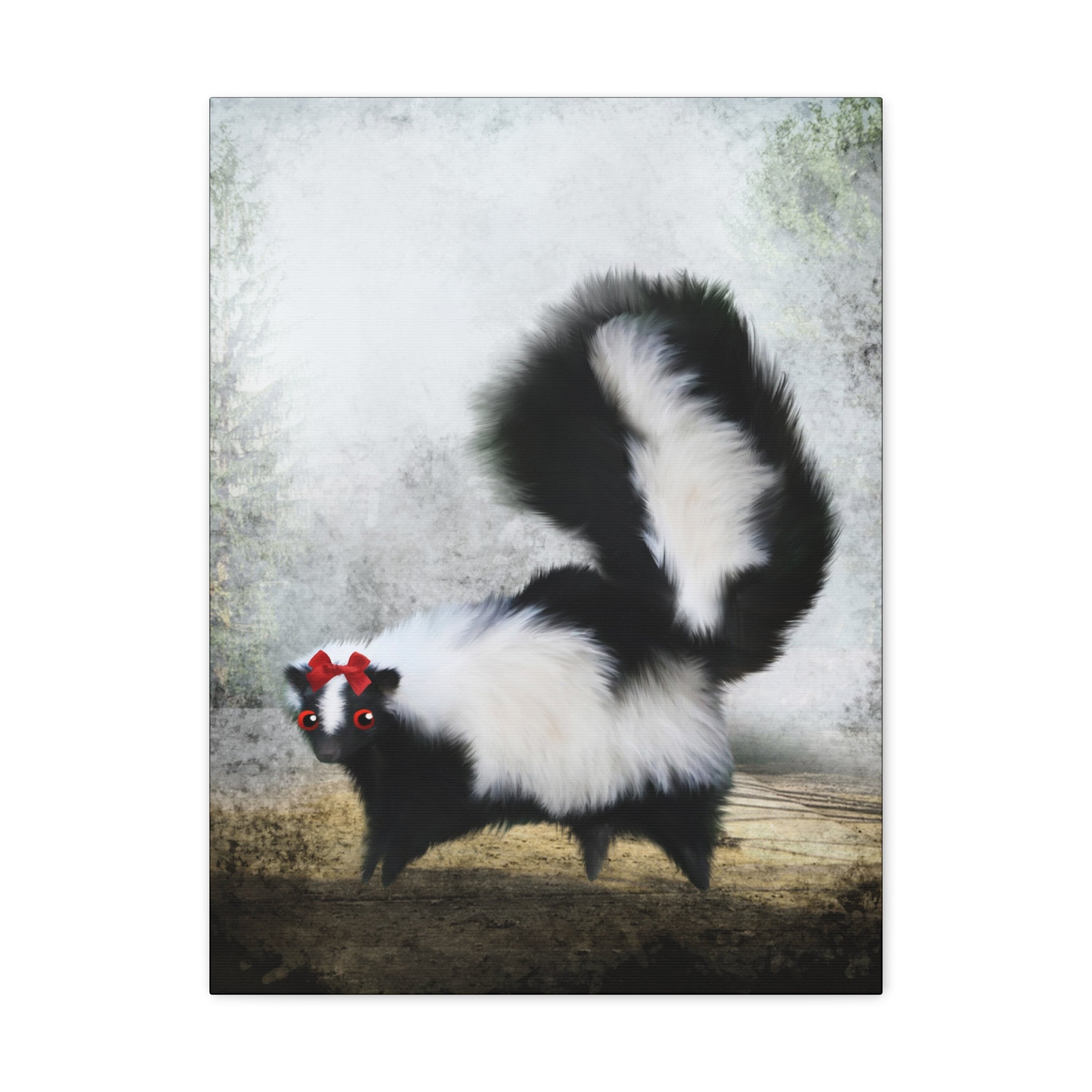 Ms. Skunk on her Own · Canvas Print