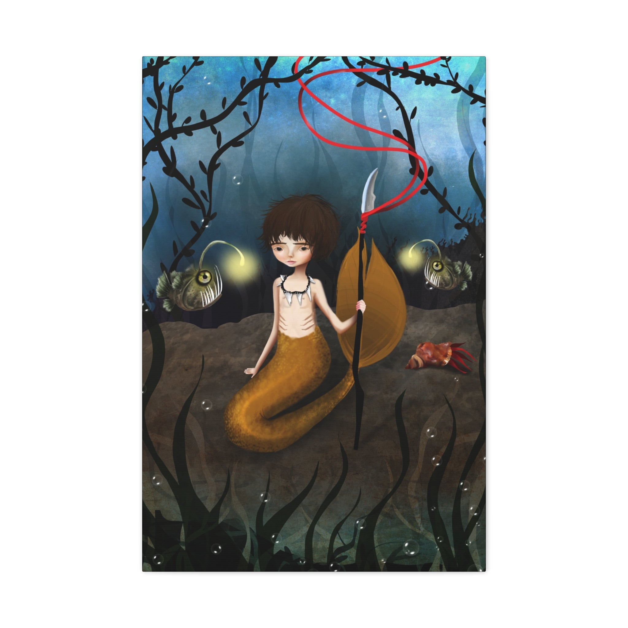 Yellow Merboy · Canvas Print
