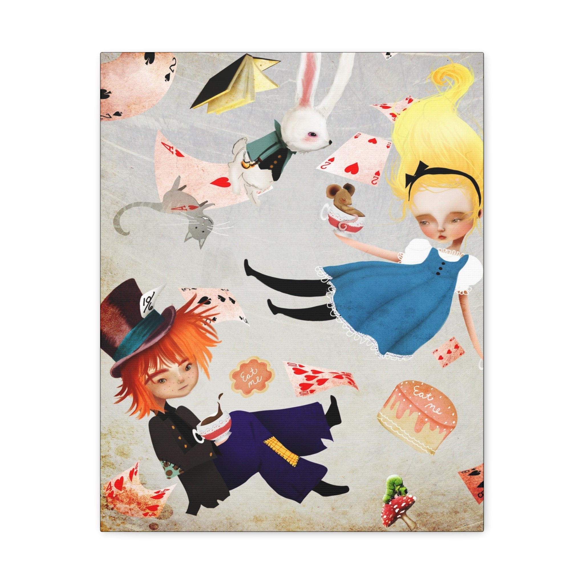 Alice and the Caterpillar · Canvas Print