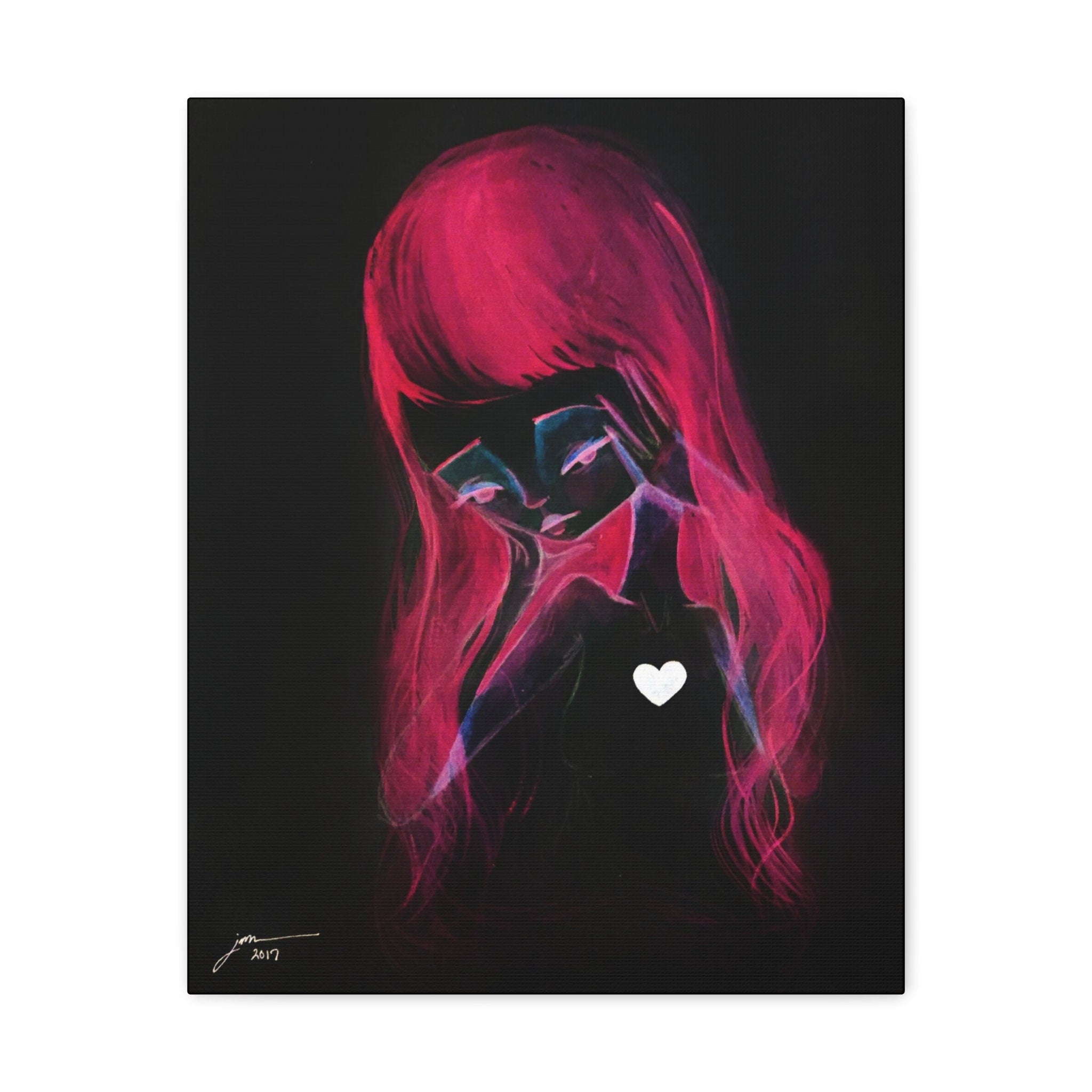 Girl Inverted · Canvas Print