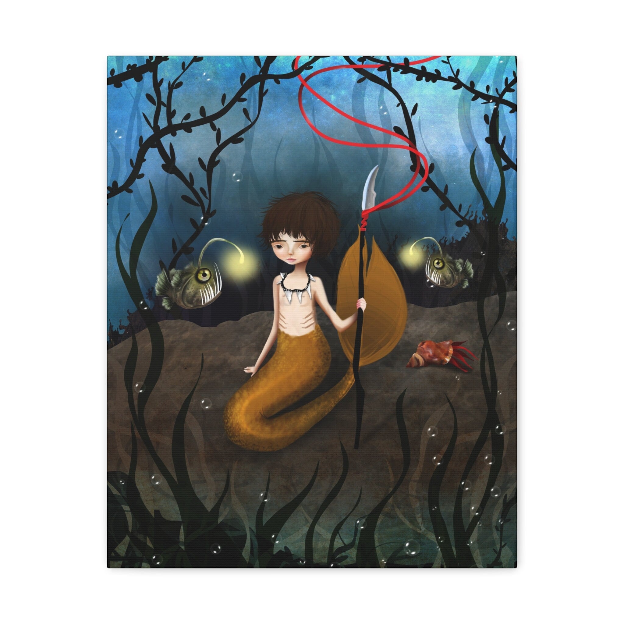Yellow Merboy · Canvas Print