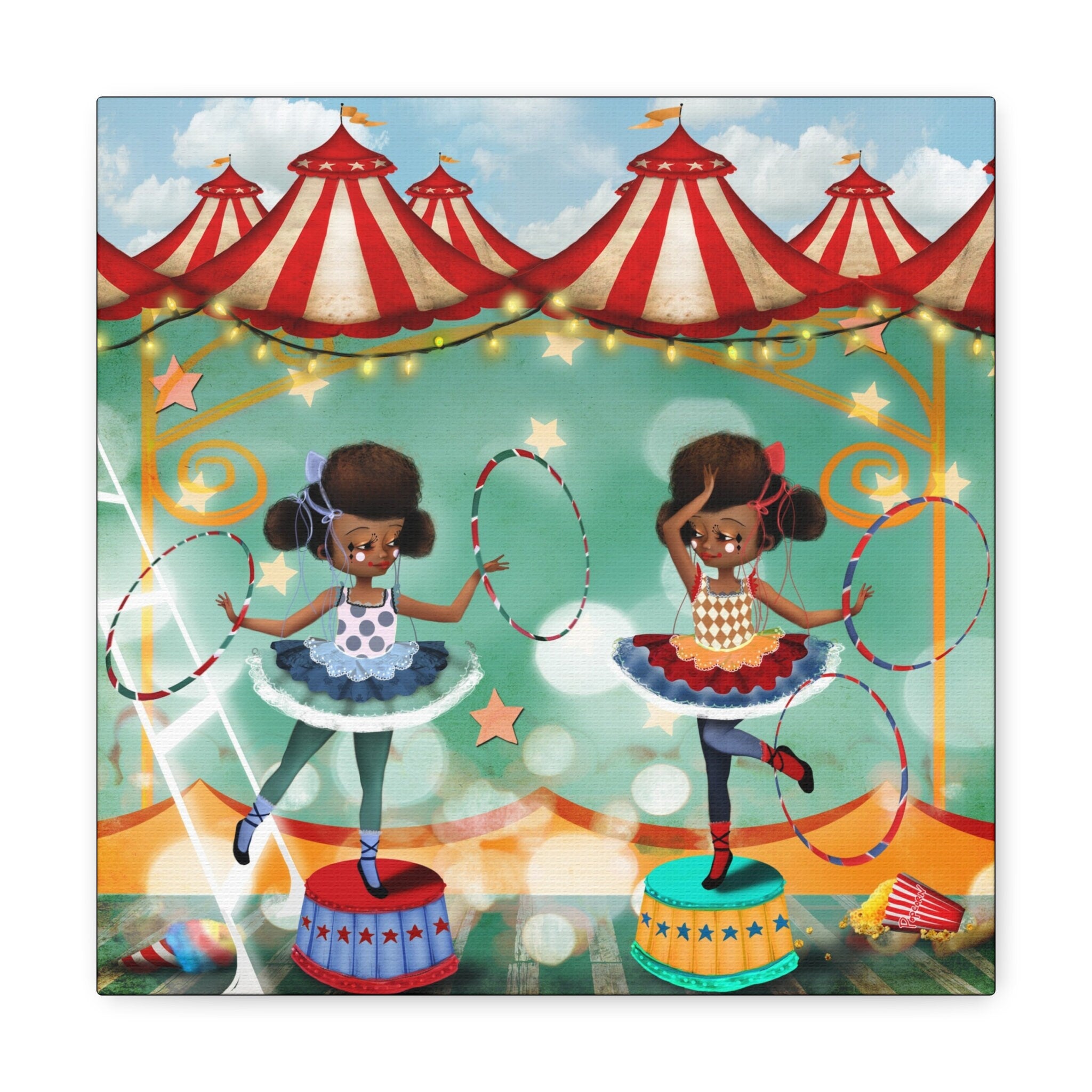 Little and Big Sister · Canvas Print