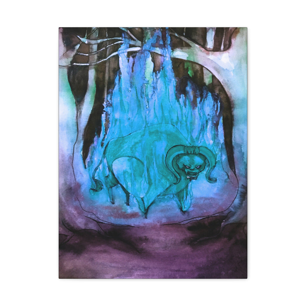 The Red Bull Inverted · Canvas Print