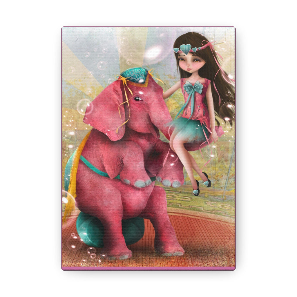 Chelsea and Lady Beatriz the Pink Elephant · Canvas Print