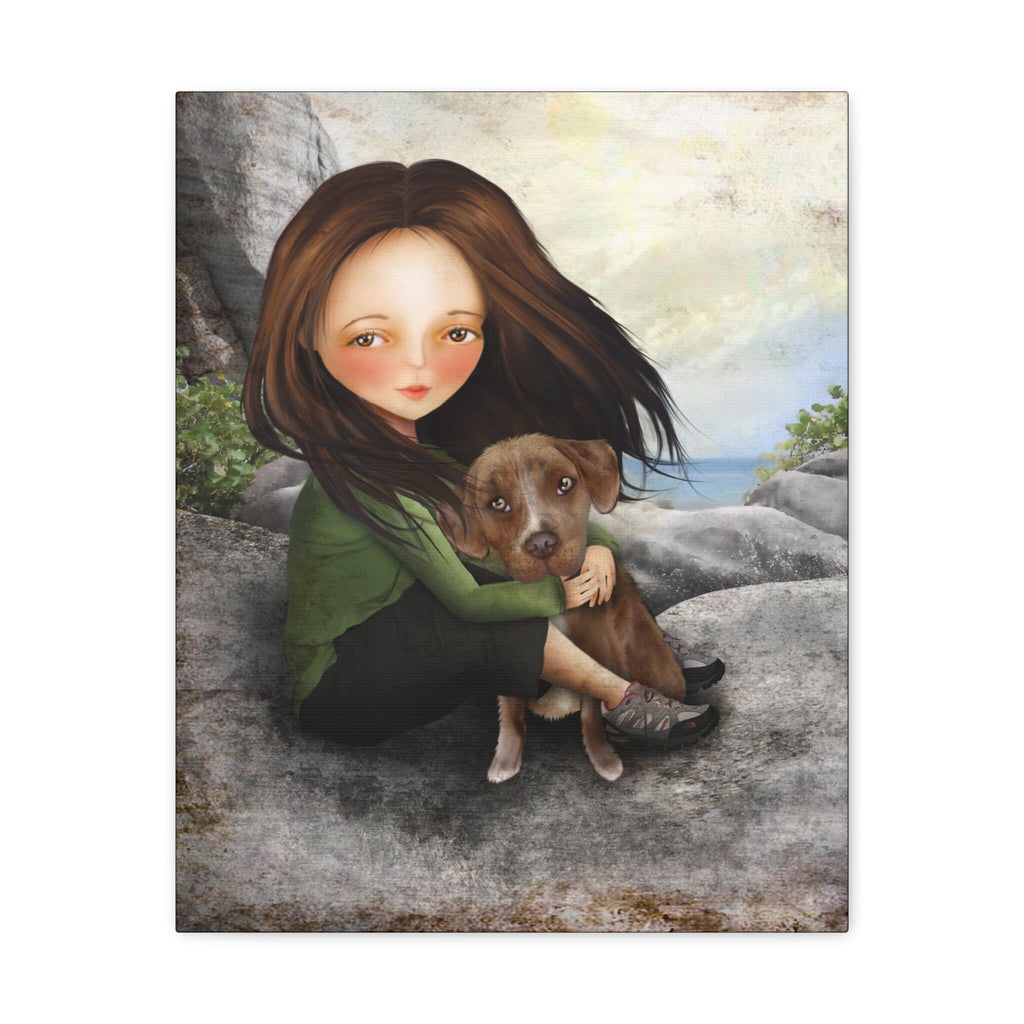 Keli and Olive · Canvas Print