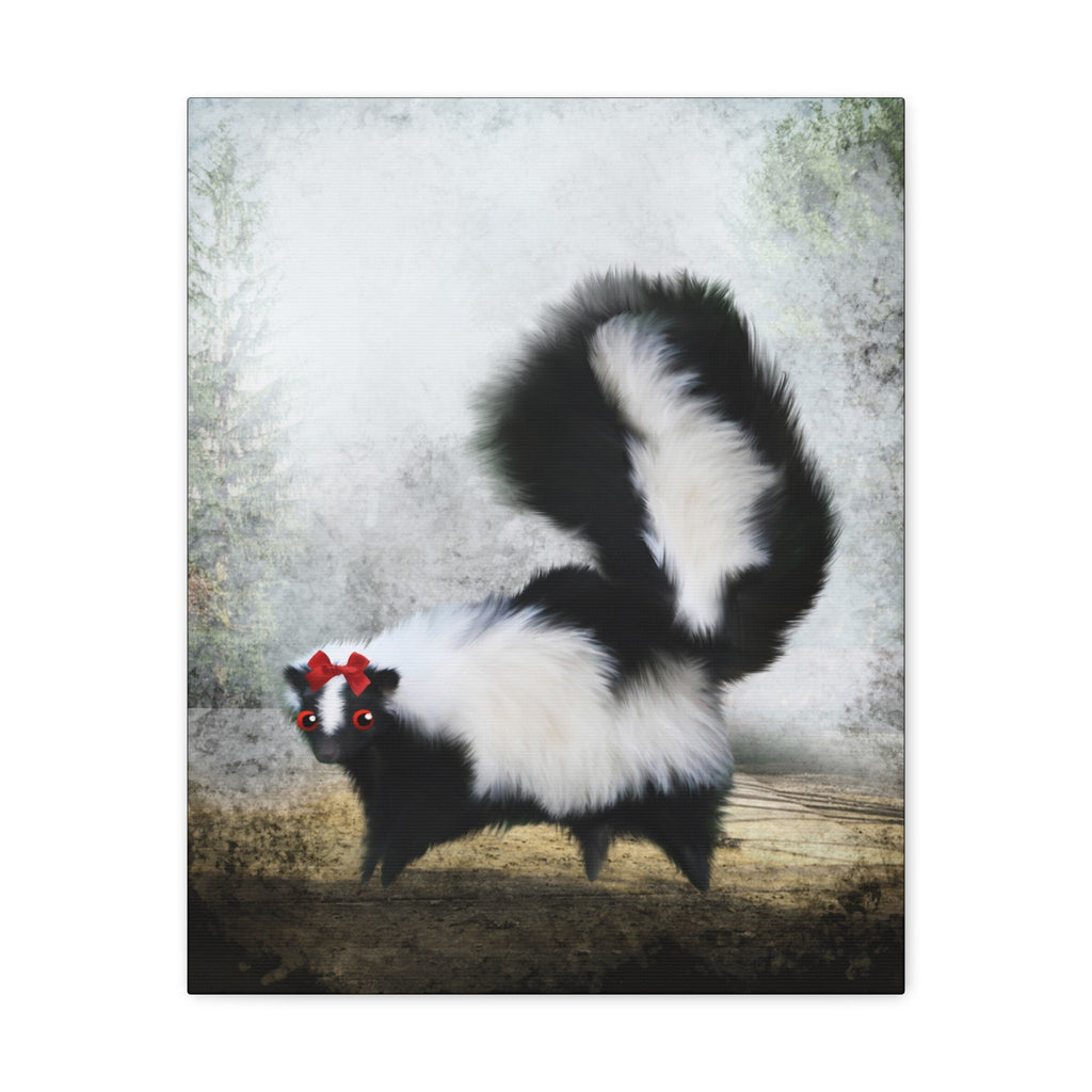 Ms. Skunk on her Own · Canvas Print