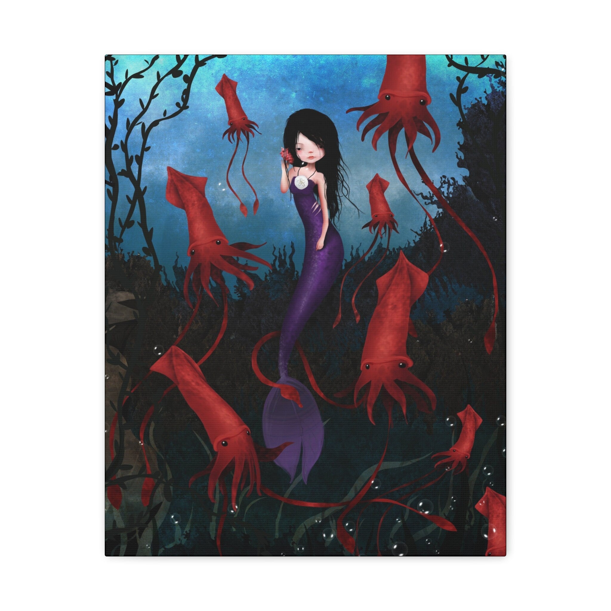 Purple Mermaid · Canvas Print