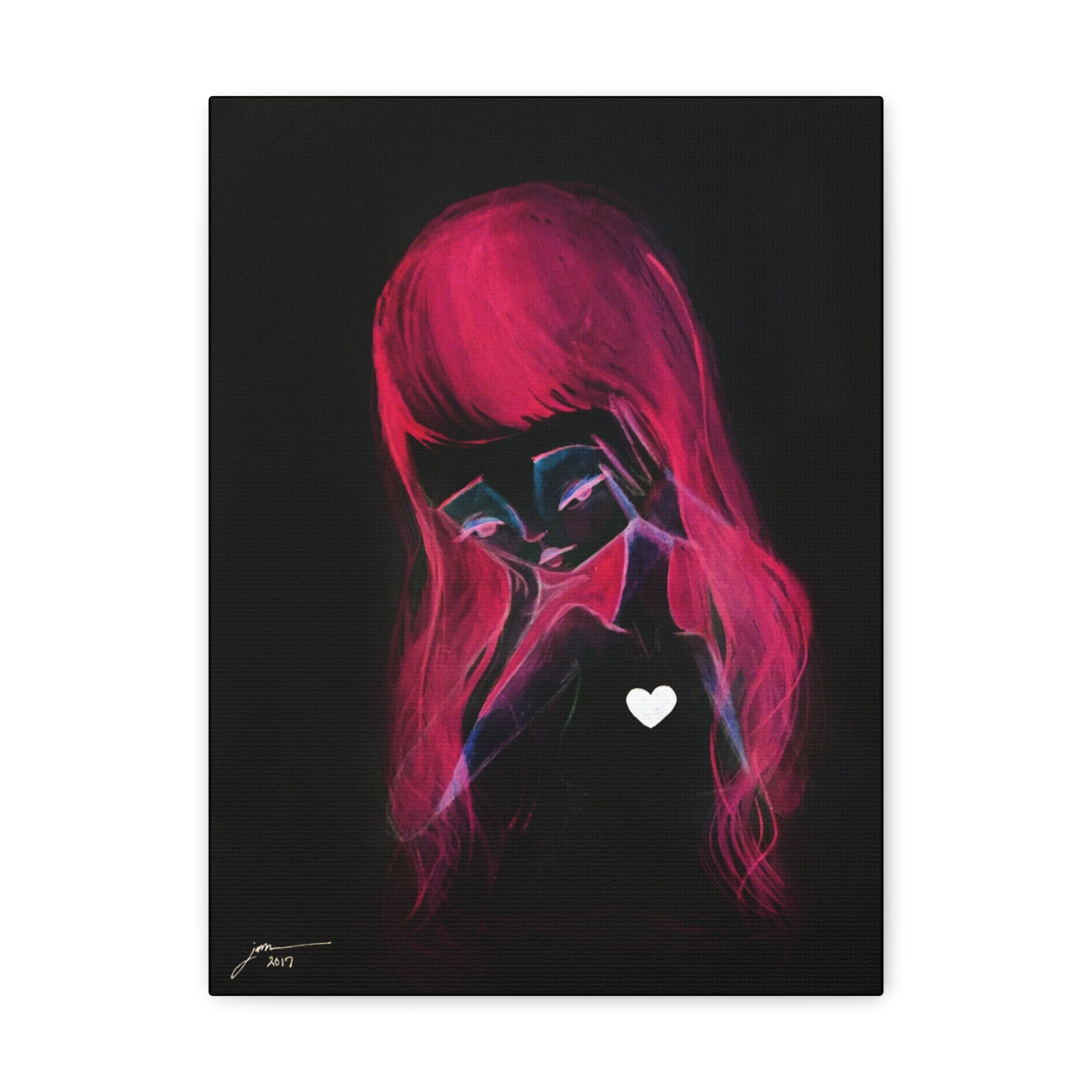 Girl Inverted · Canvas Print