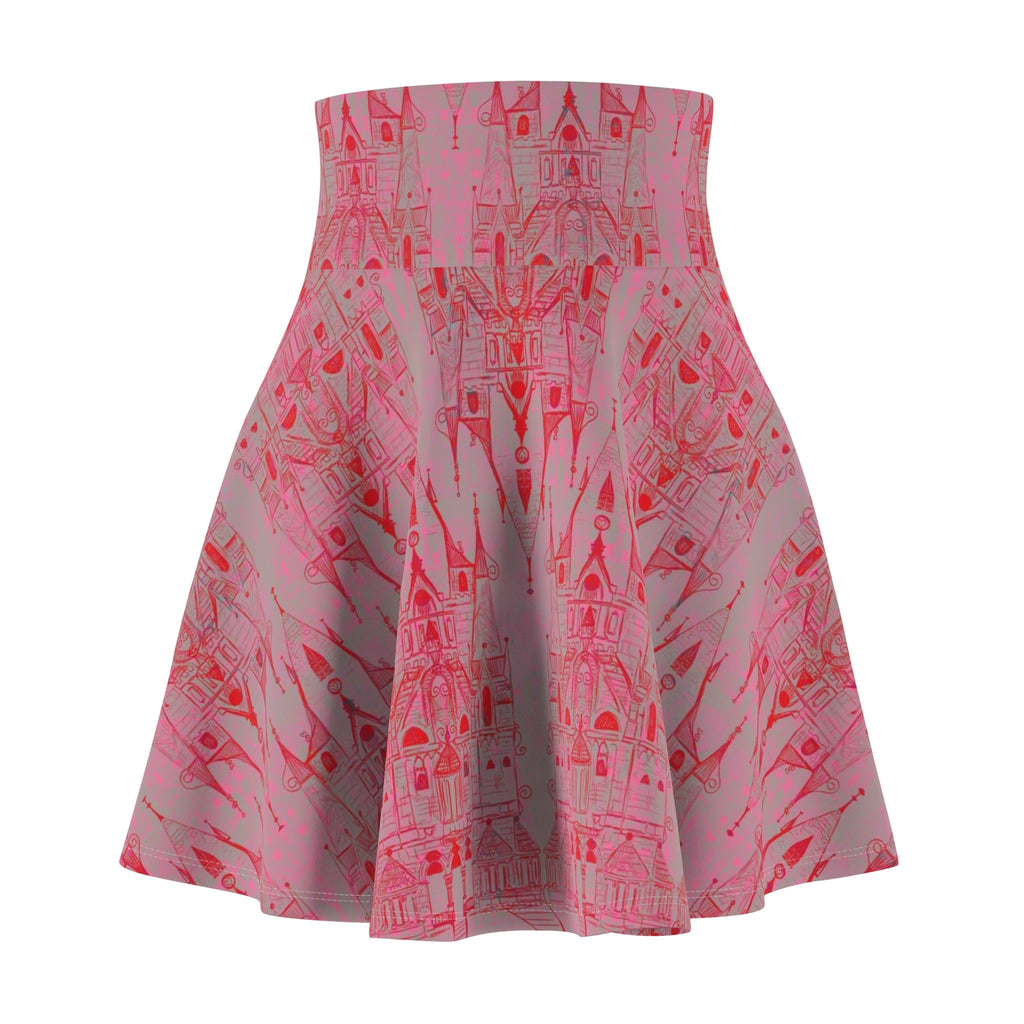 Cinderellas Castle in Neon Pink Women's Skater Skirt · Apparel