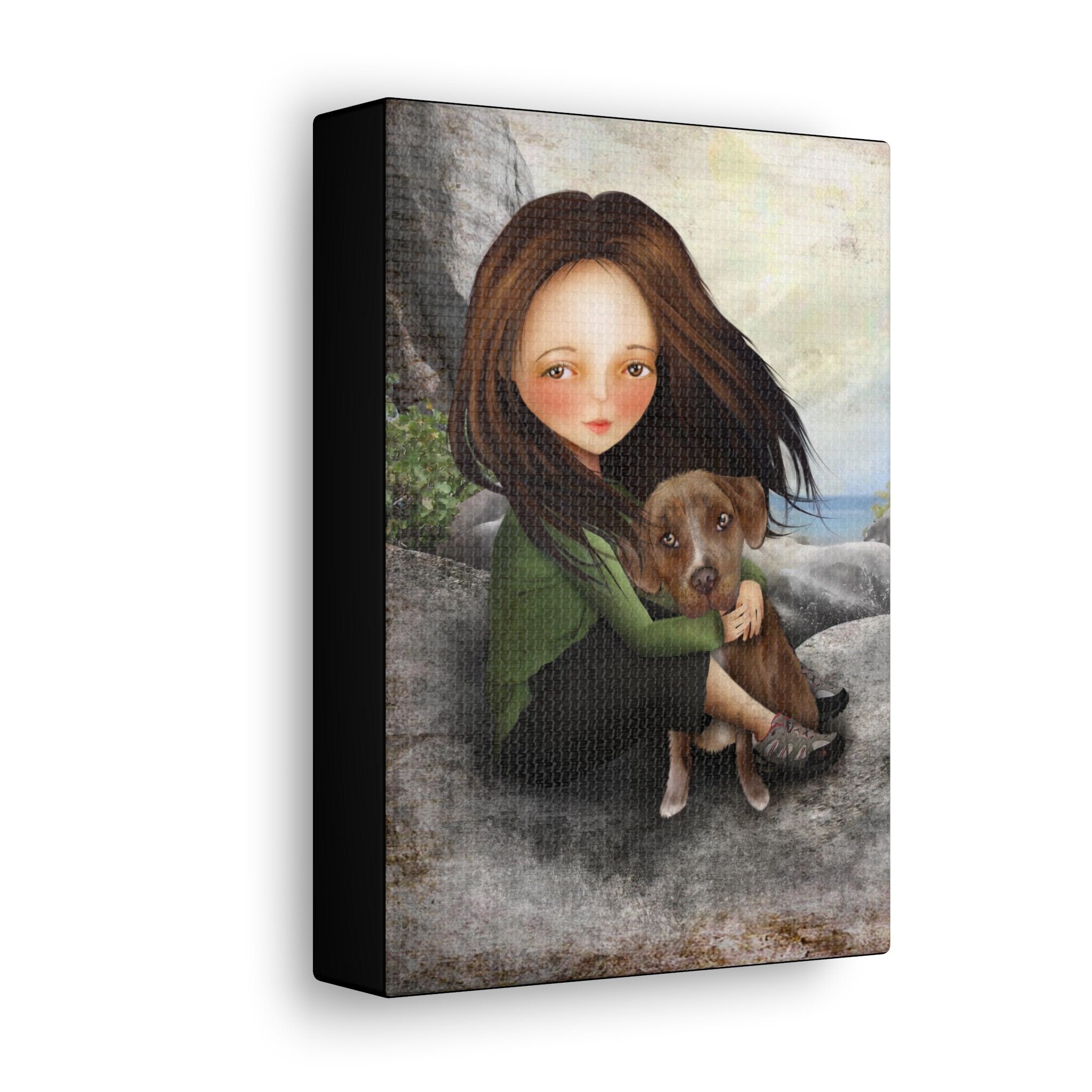 Keli and Olive · Canvas Print