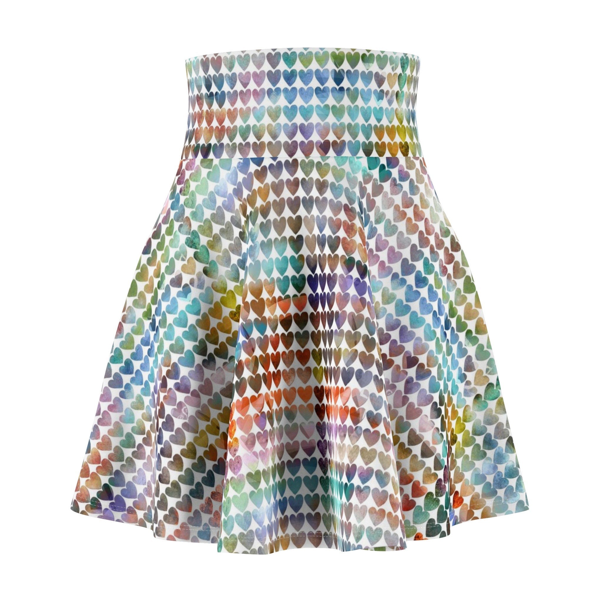 Rainbow Hearts Women's Skater Skirt · Apparel