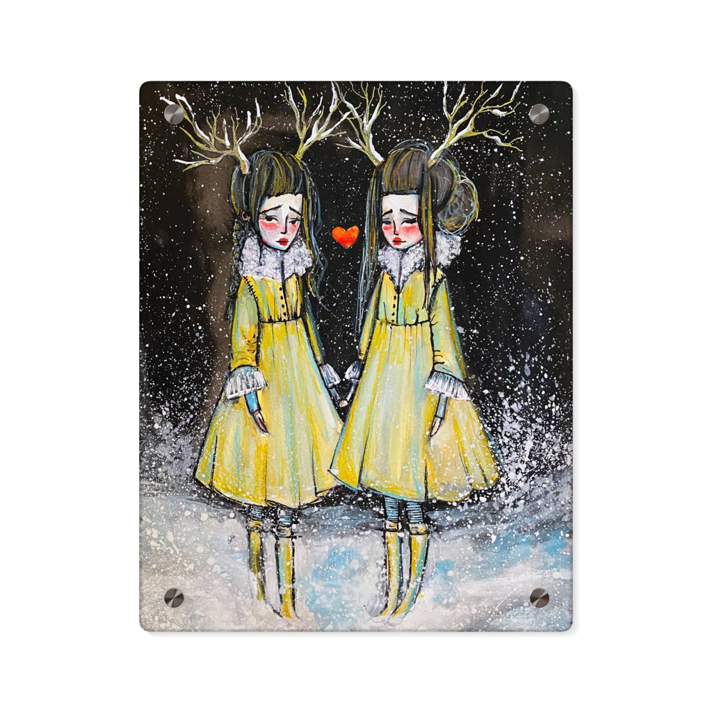 Winter Sisters Acrylic Wall Art Panel · Acrylic Print