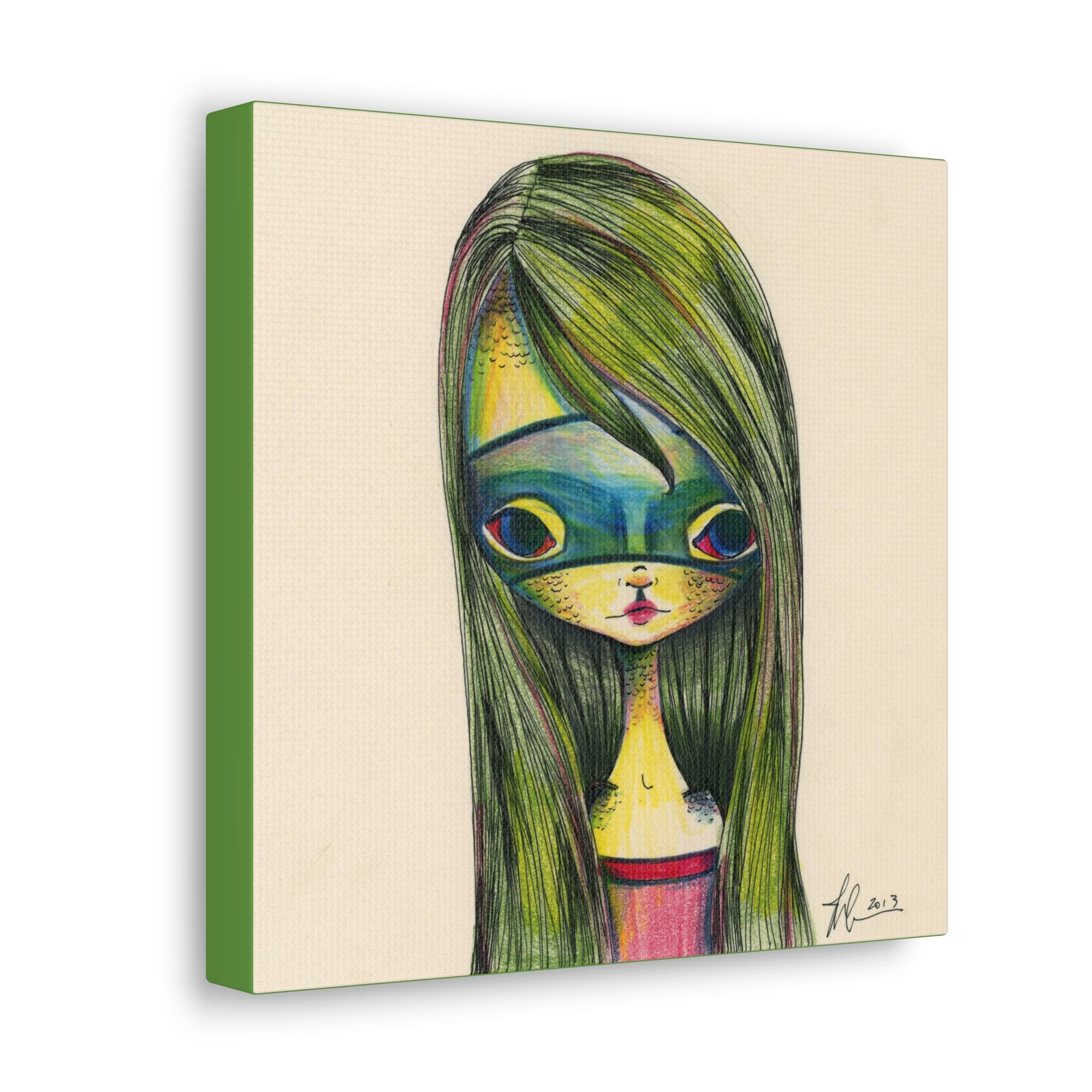 Green Girl · Canvas Print