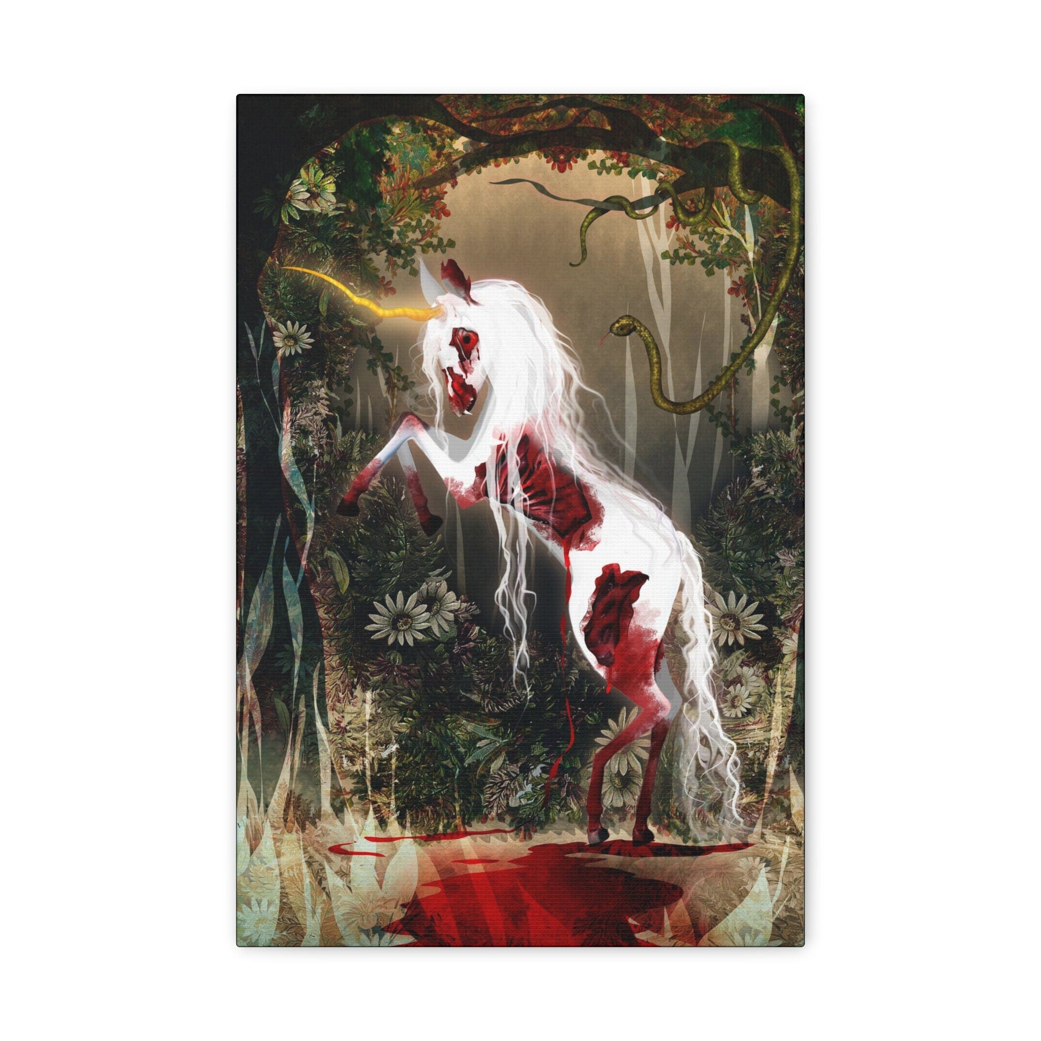 Dark Unicorn · Canvas Print