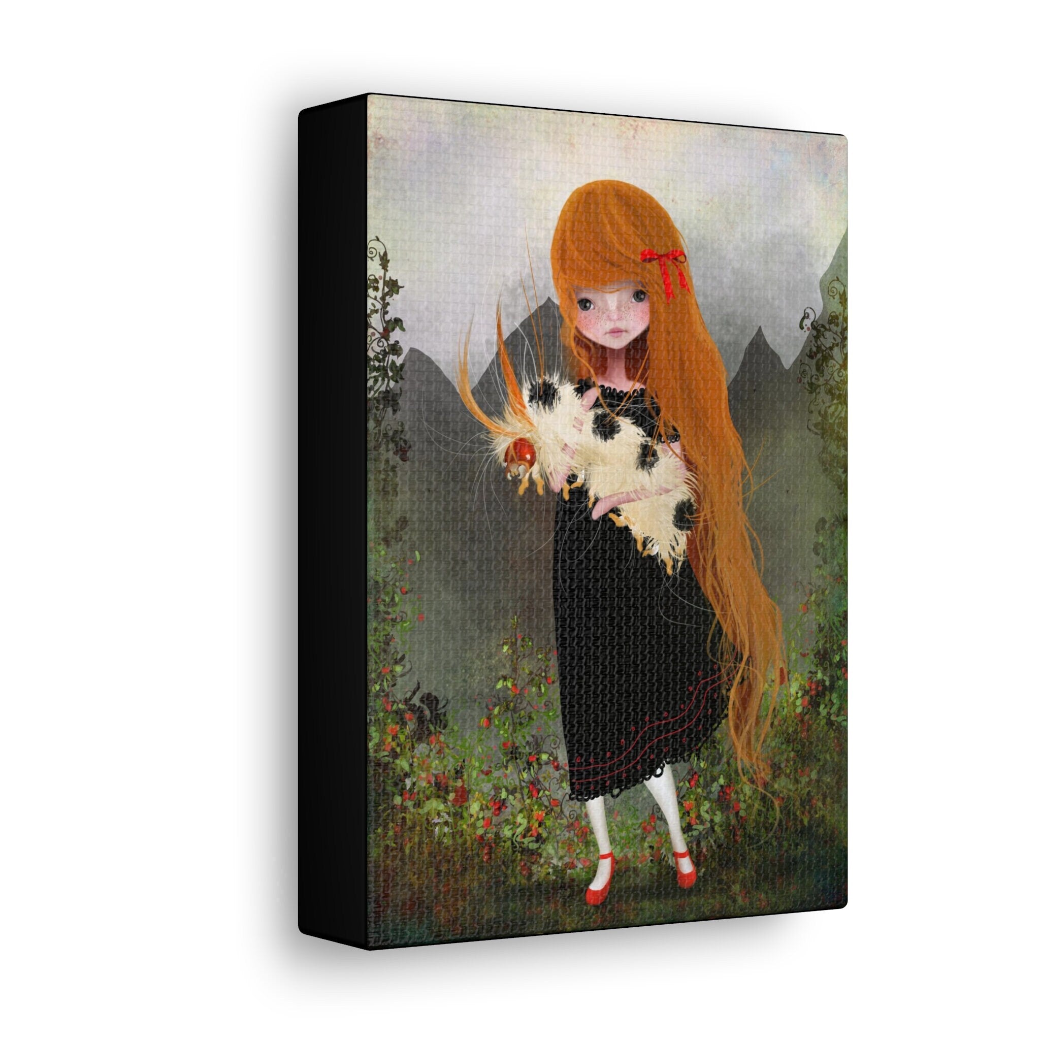 Little Arabella Miller and her Caterpillar · Canvas Print