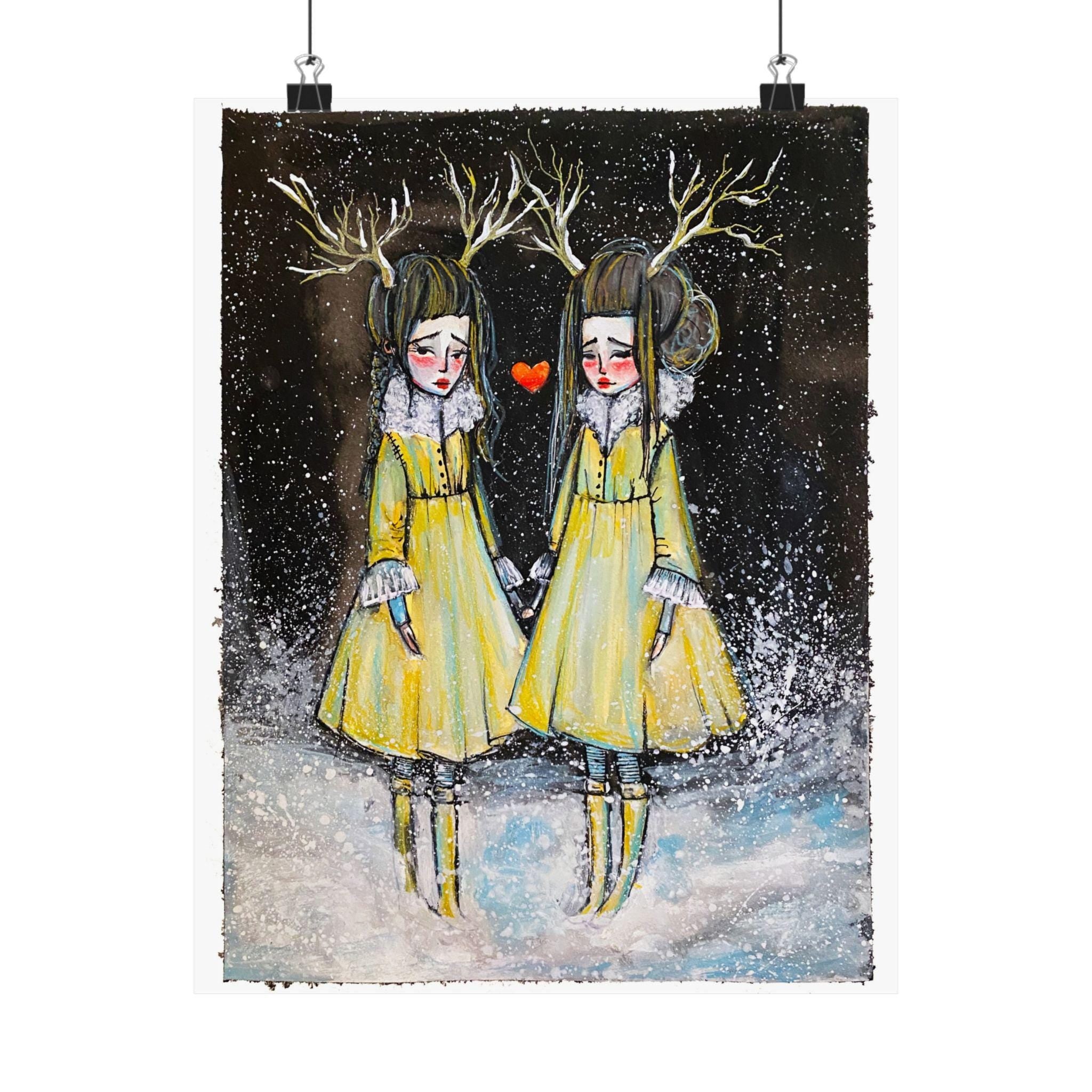 Winter Sisters · Poster Print